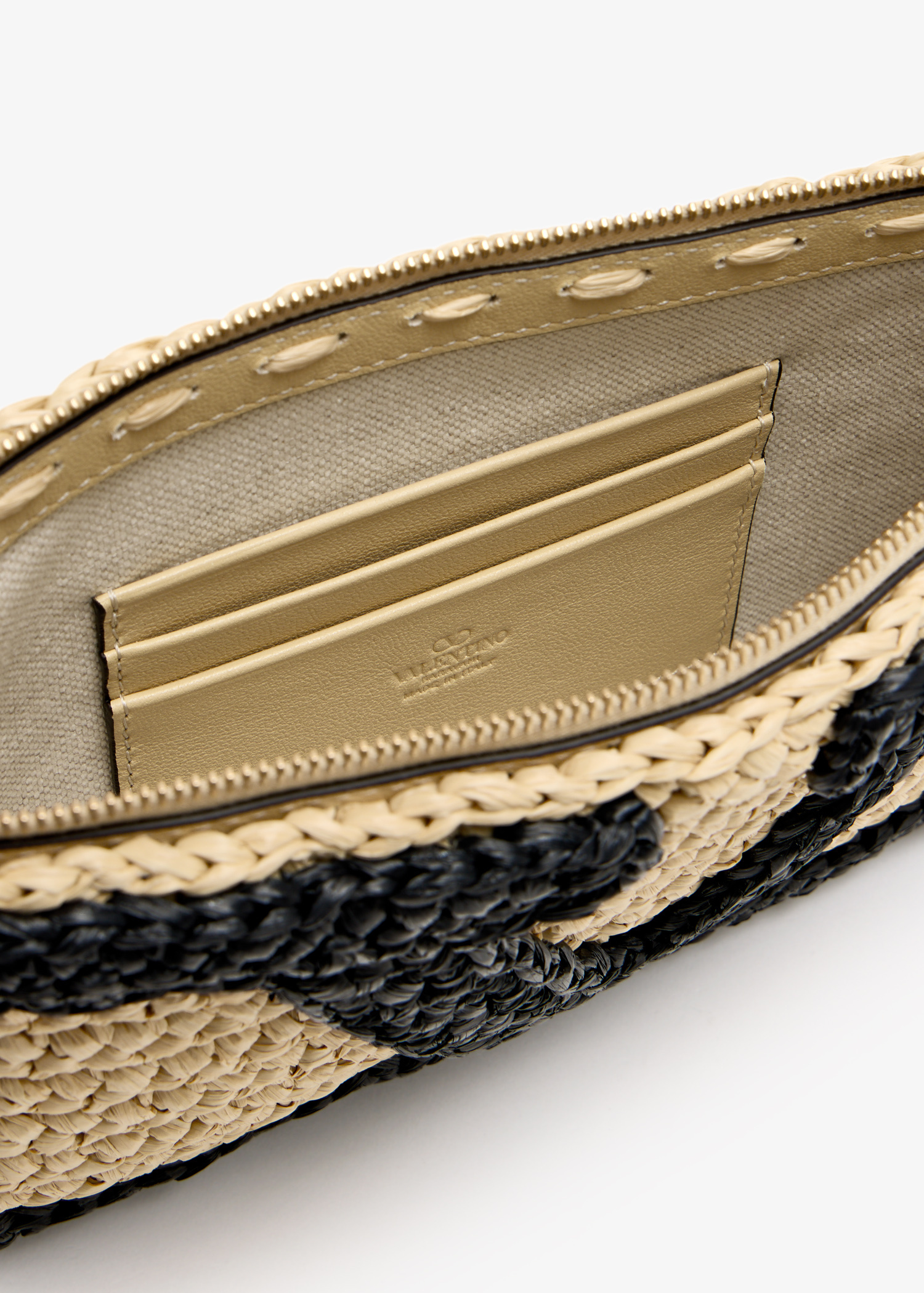 クラッチバッグ VALENTINO GARAVANI VIVA SUPERSTAR POUCH IN SYNTHETIC RAFFIA Valentino Garavani Viva Superstar Synthetic Raffia Pouch for
