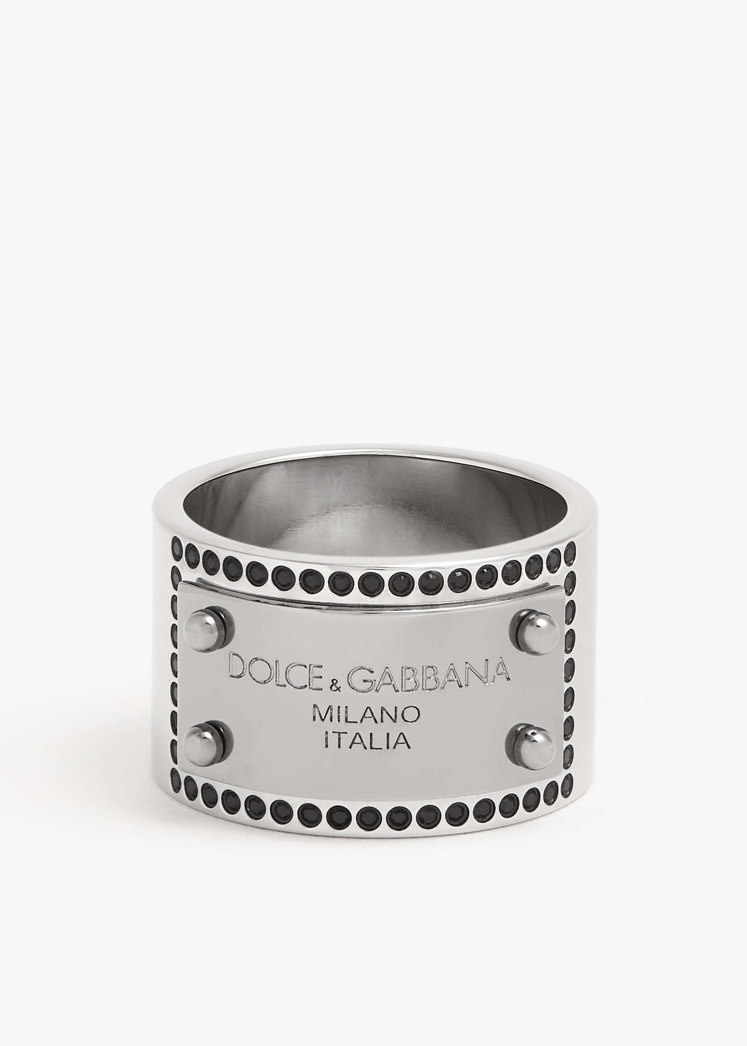 Dolce&Gabbana DG logo tag ring for Men - Silver in UAE