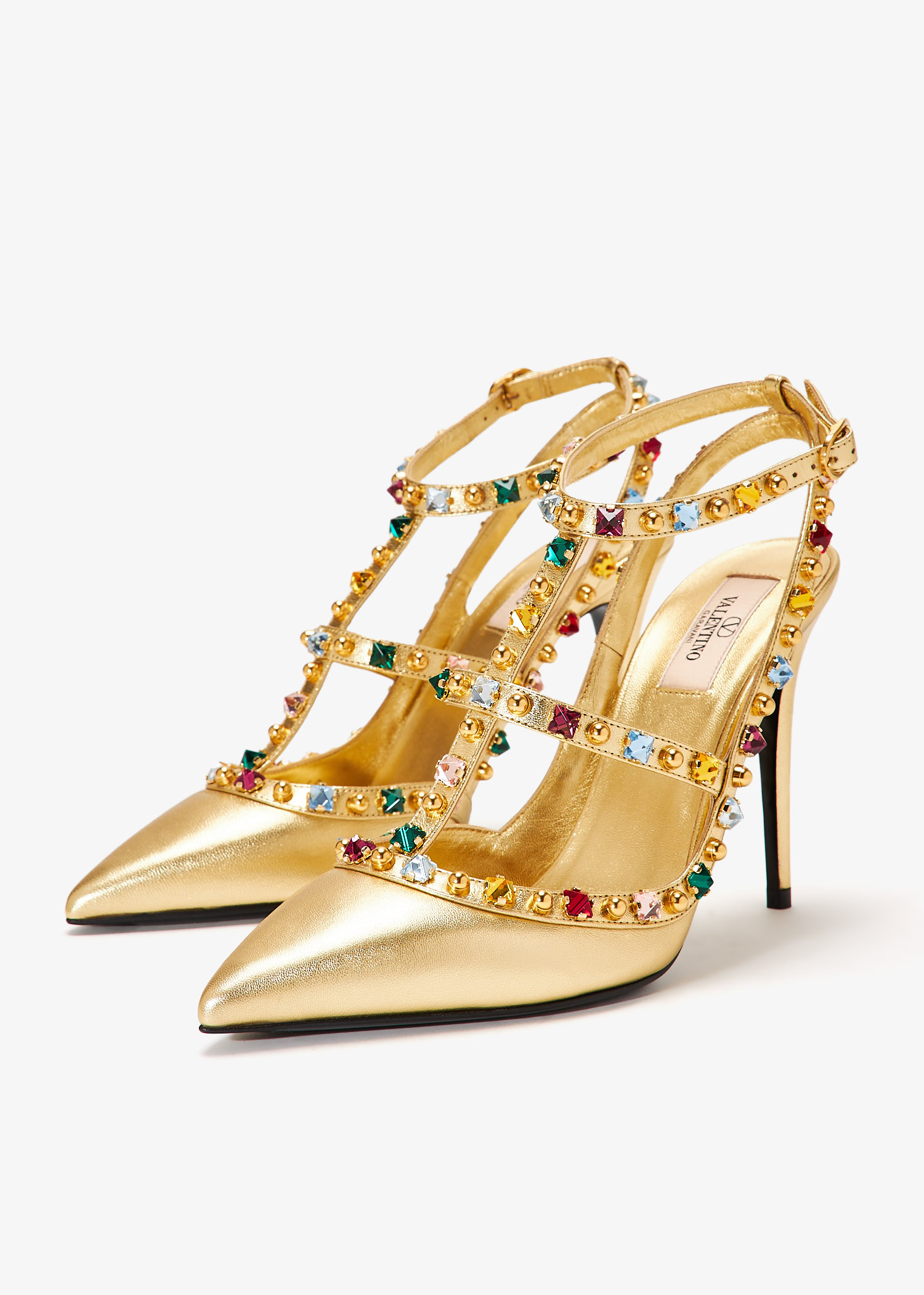 Valentino Garavani Rockstud pumps for Women - Gold in UAE