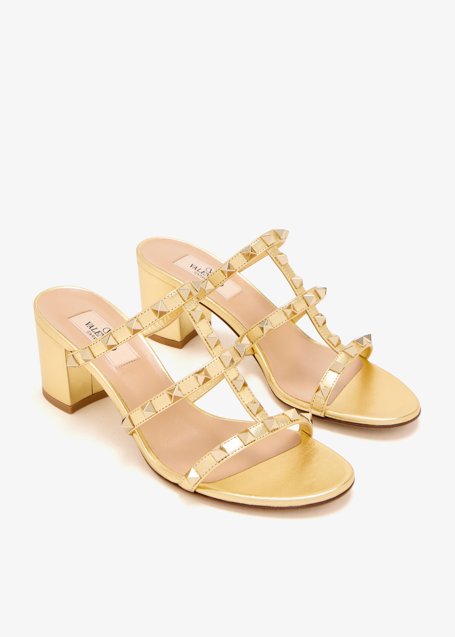 Valentino Garavani Rockstud sandals for Women - Gold in UAE
