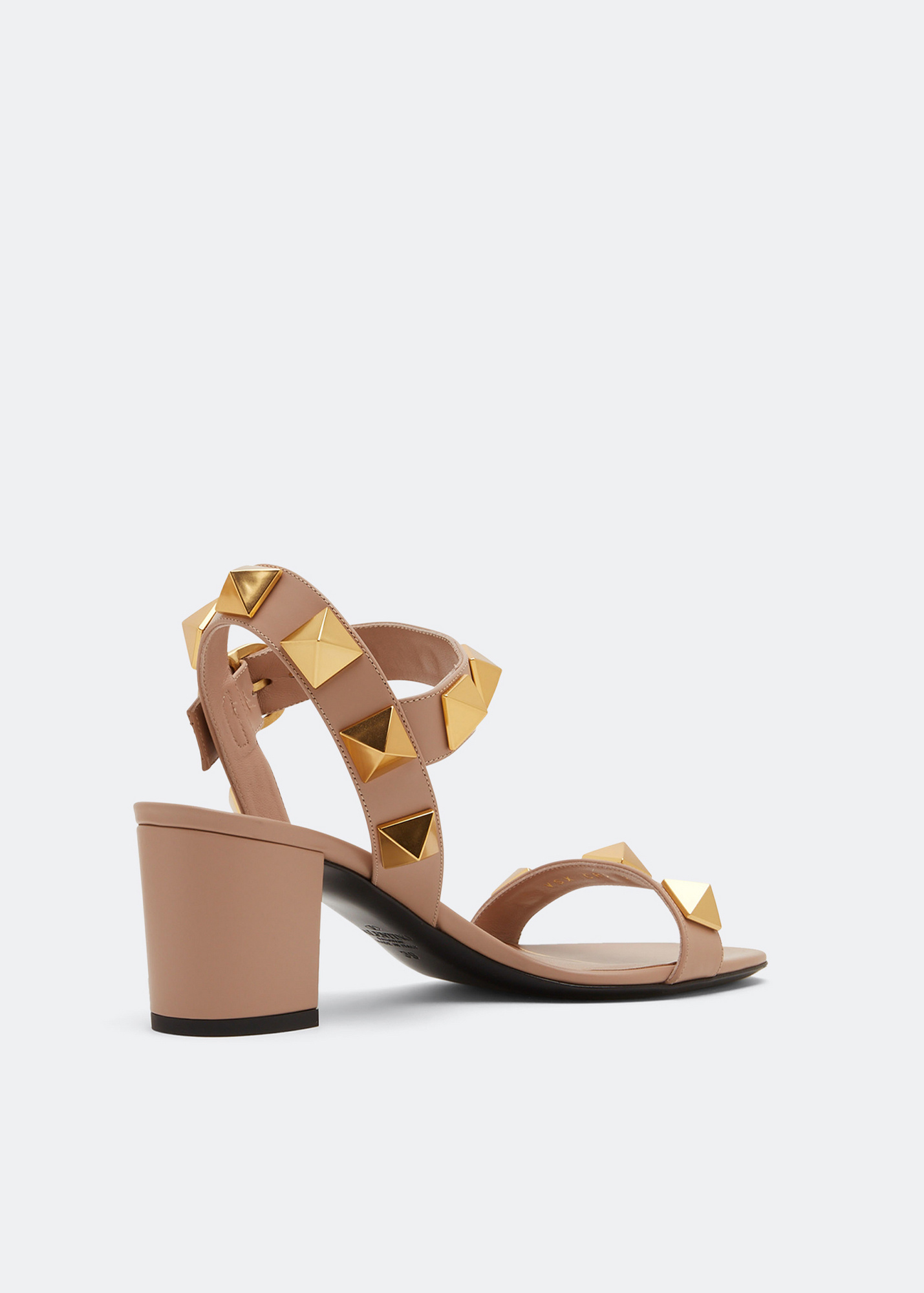 【VALENTINO】ROMAN STUD SANDAL Roman Stud Calfskin Sandal 60 Mm for Woman in Light Ivory