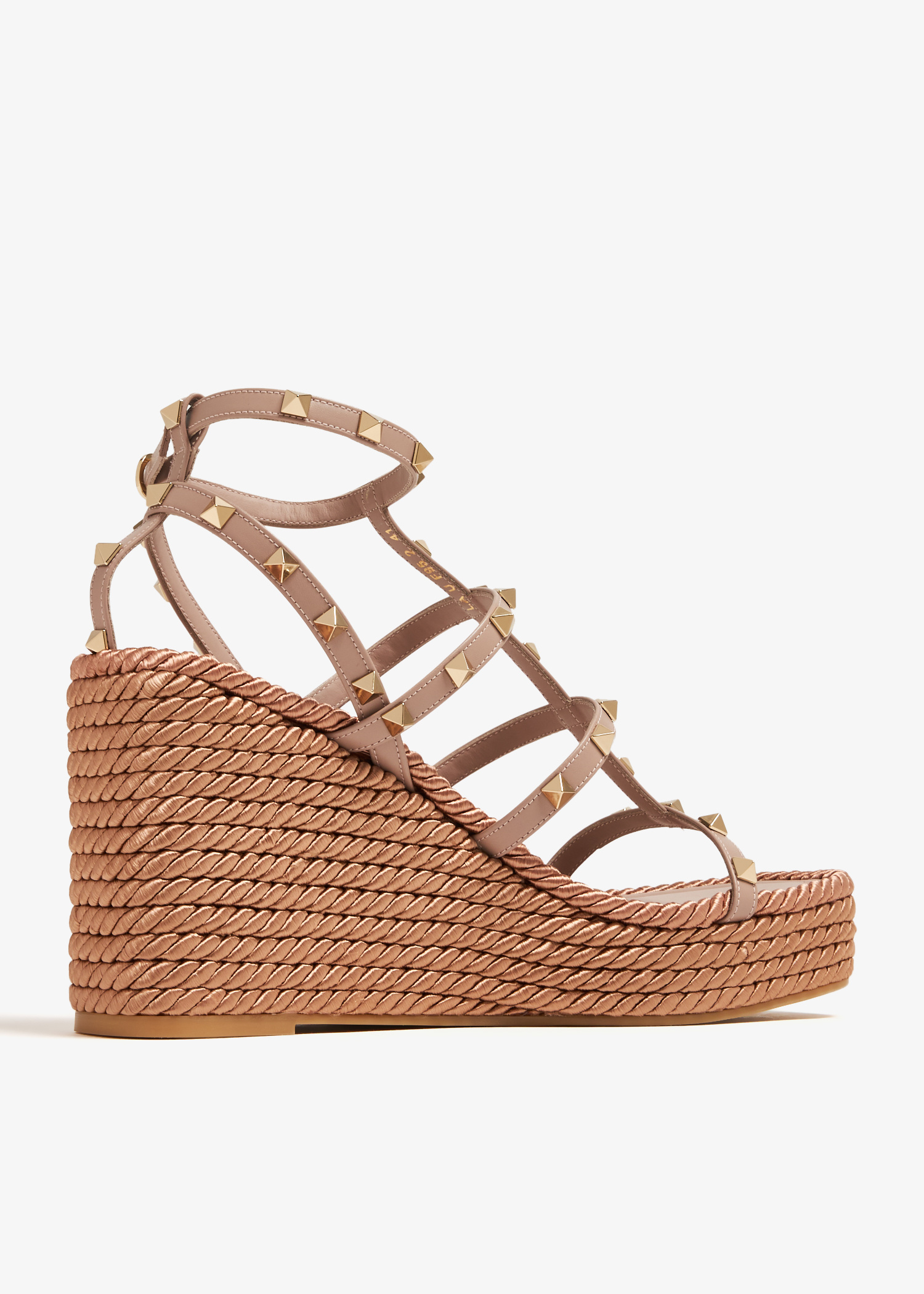 Valentino Garavani Rockstud wedge sandals for Women - Pink