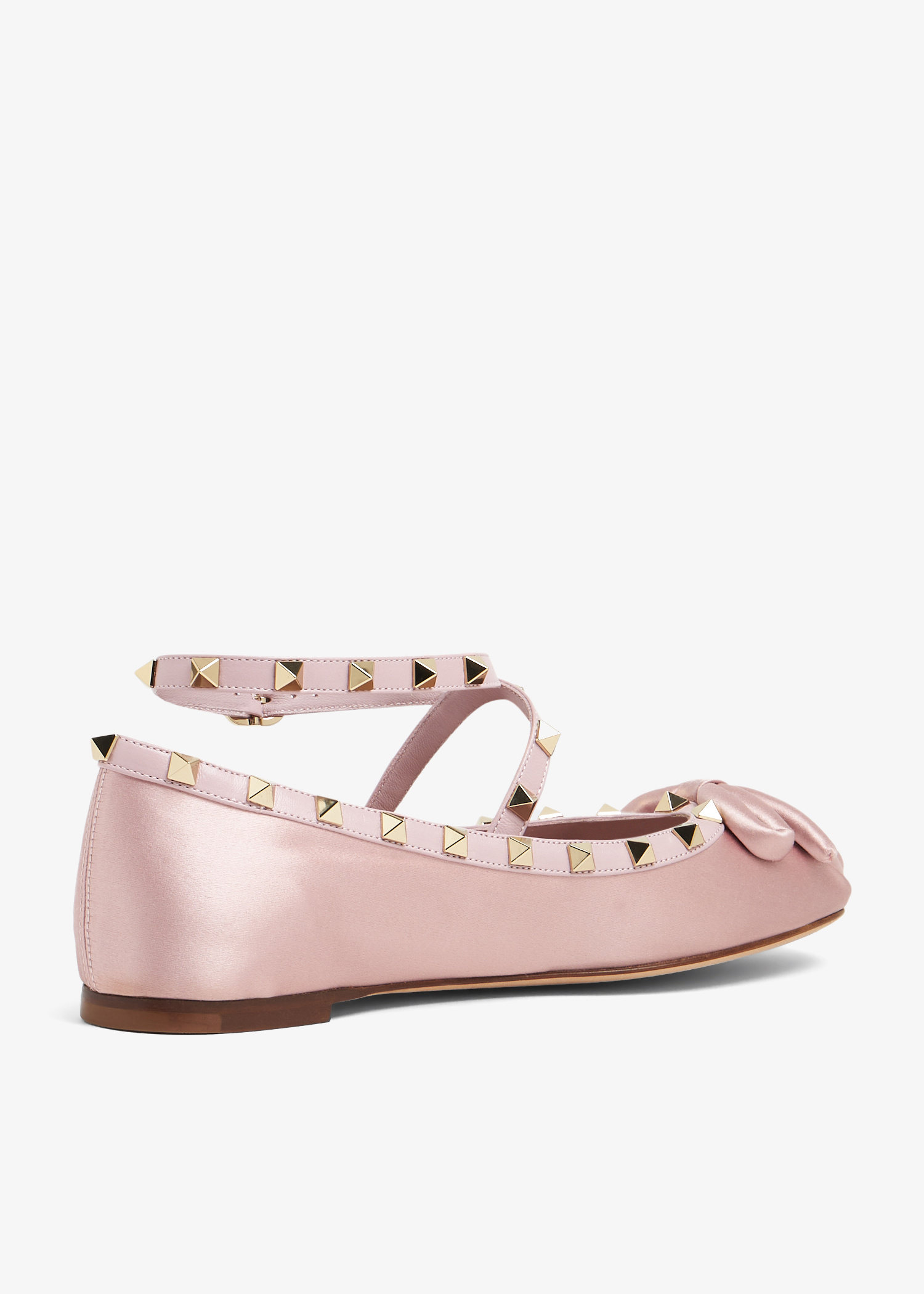 Valentino Garavani Rockstud satin ballerinas for Women