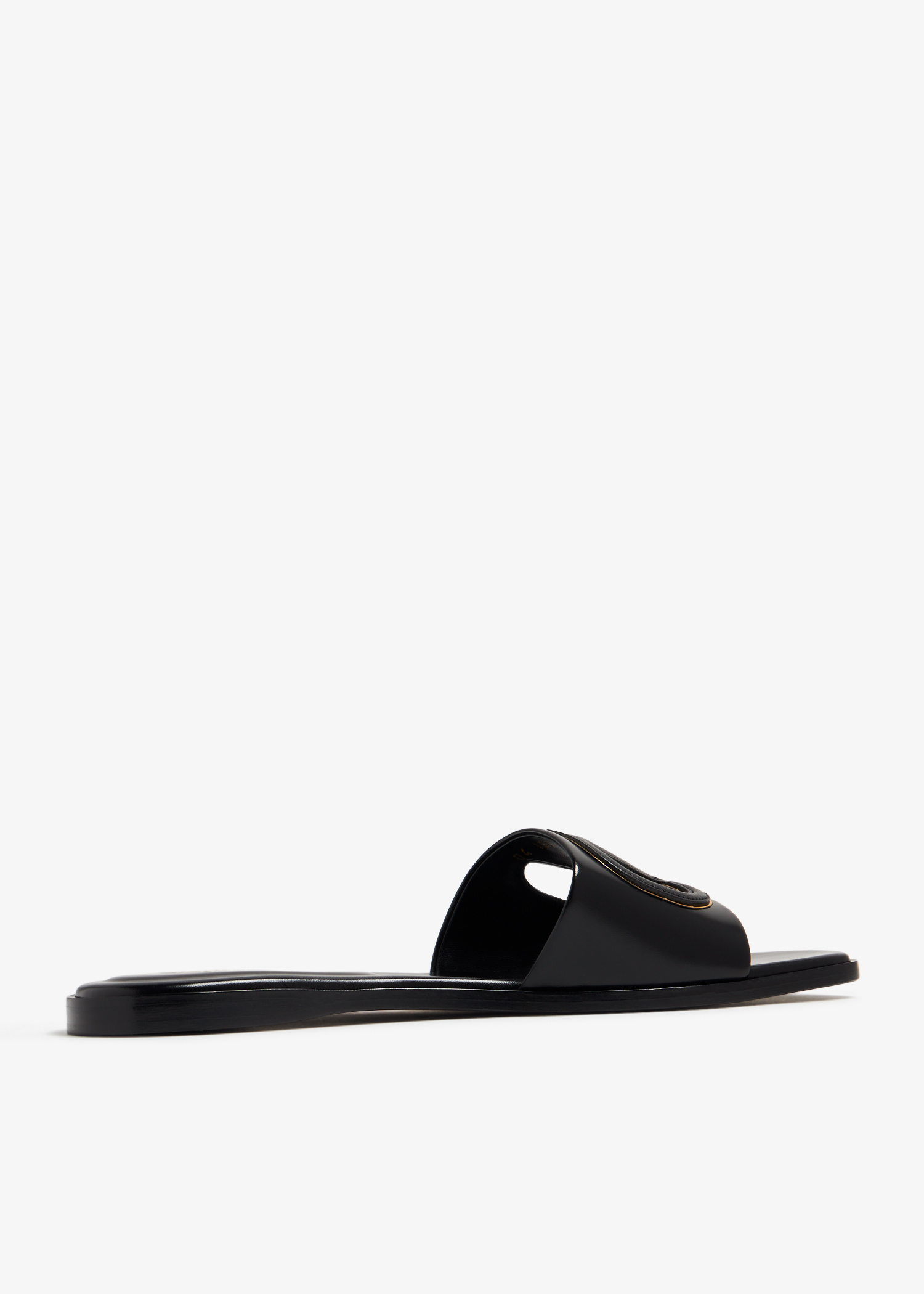 【関税＆送料込み】Valentino Garavani Vlogo Cut-Out Leather VALENTINO GARAVANI VLOGO cutout leather slides | NET-A-PORTER