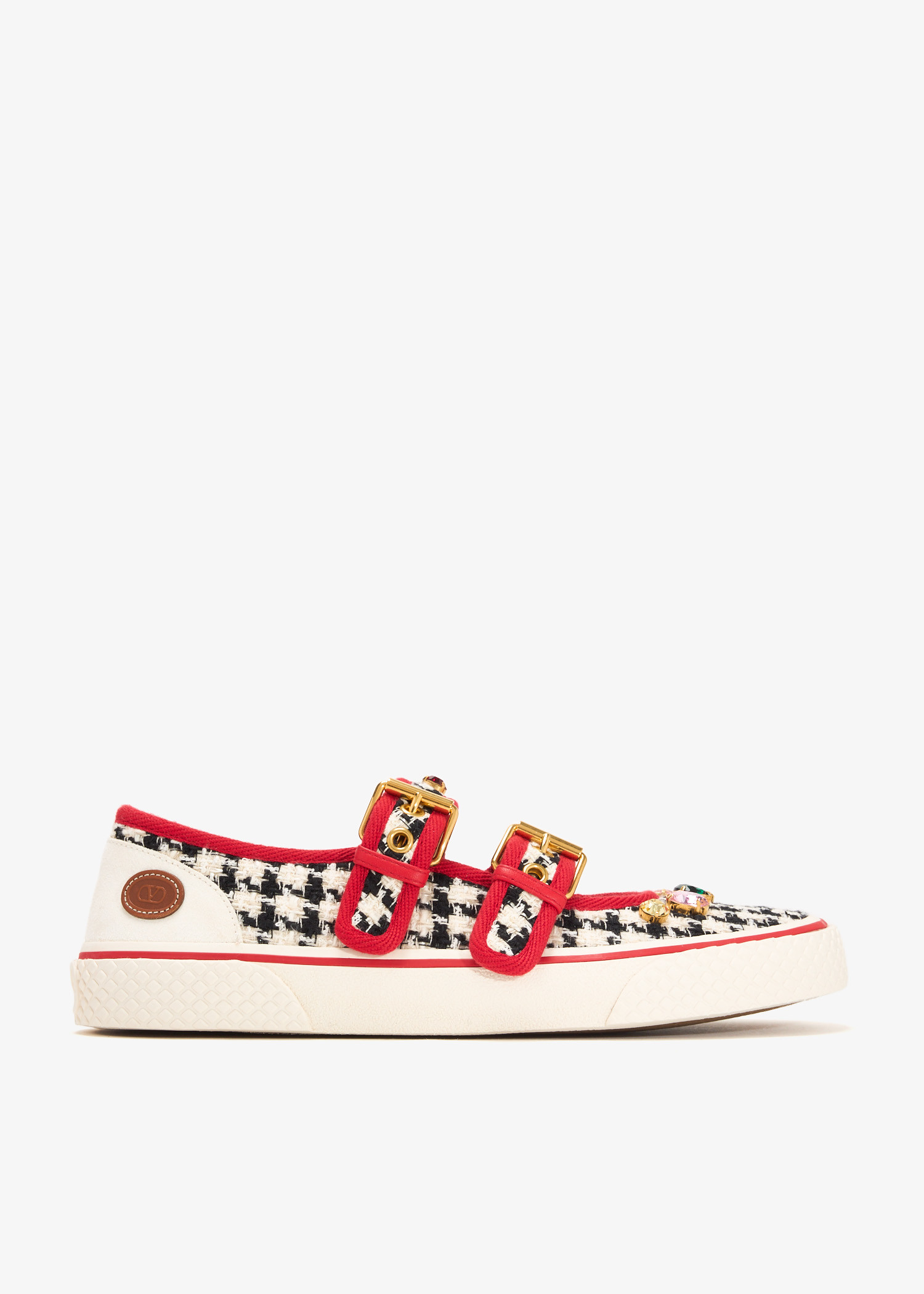 スニーカー VALENTINO GARAVANI SNEAKER MARY-JANE DOLLYBOARD IN VELLUTO A Valentino Garavani Dollyboard Sneakers | Neutrals | FARFETCH