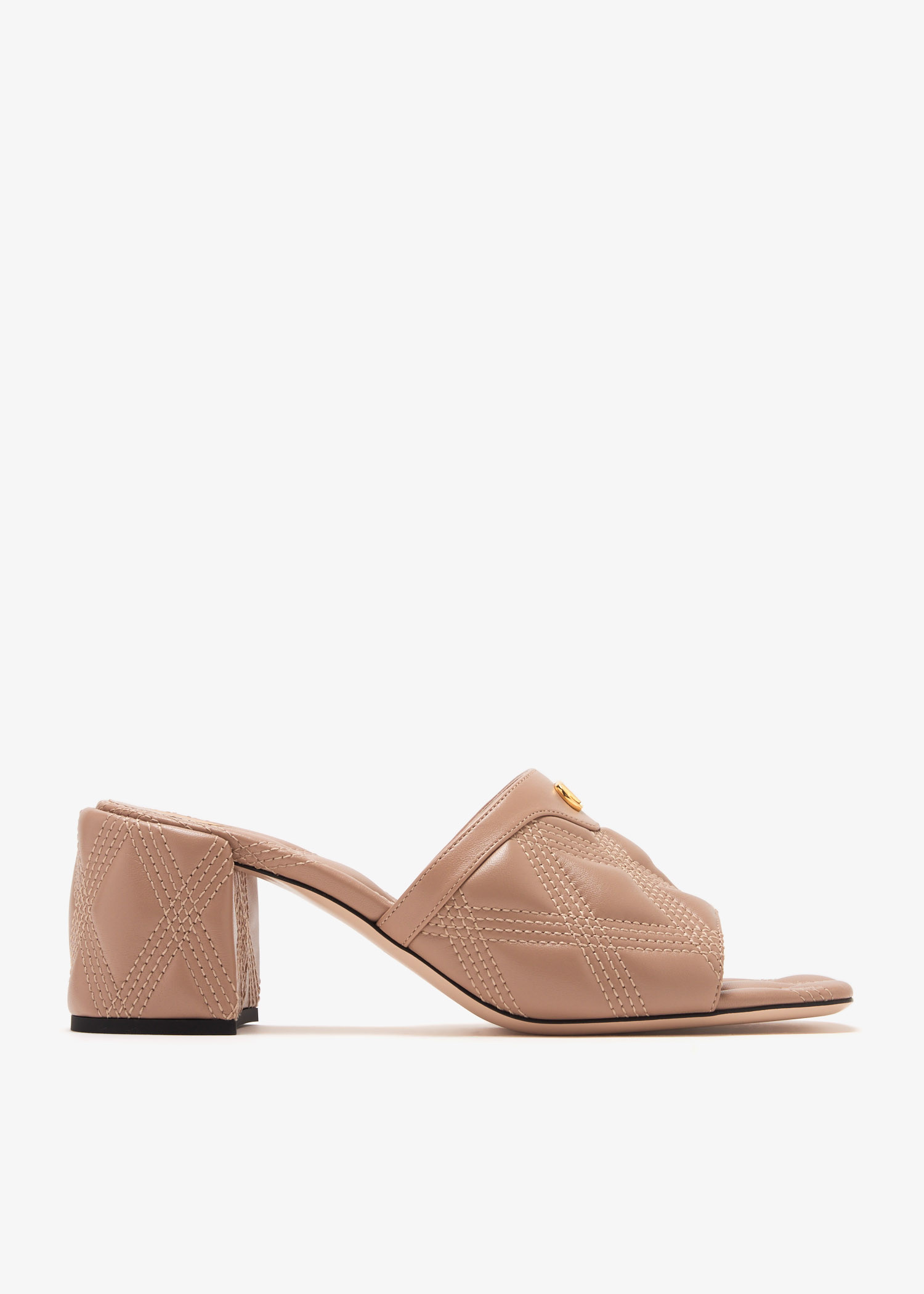 サンダル・ミュール VALENTINO GARAVANI QUILTIE 67 LEATHER SANDALS Valentino Garavani Quiltie 67 Quilted Nappa Leather 20MM