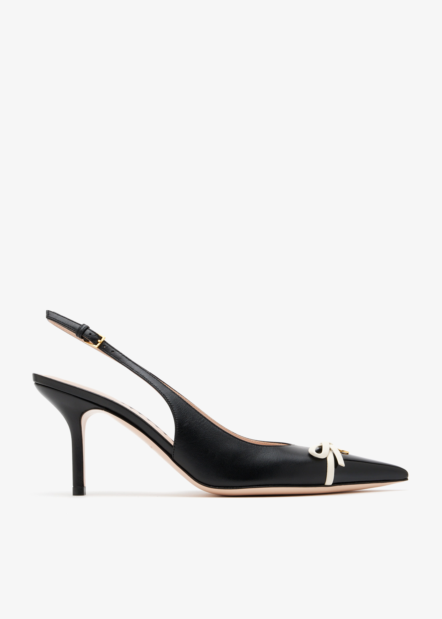 サンダル・ミュール Valentino Garavani Black Pointed Toe Slingback Heels Valentino Garavani Bepointy Pointed Toe Slingback Pump