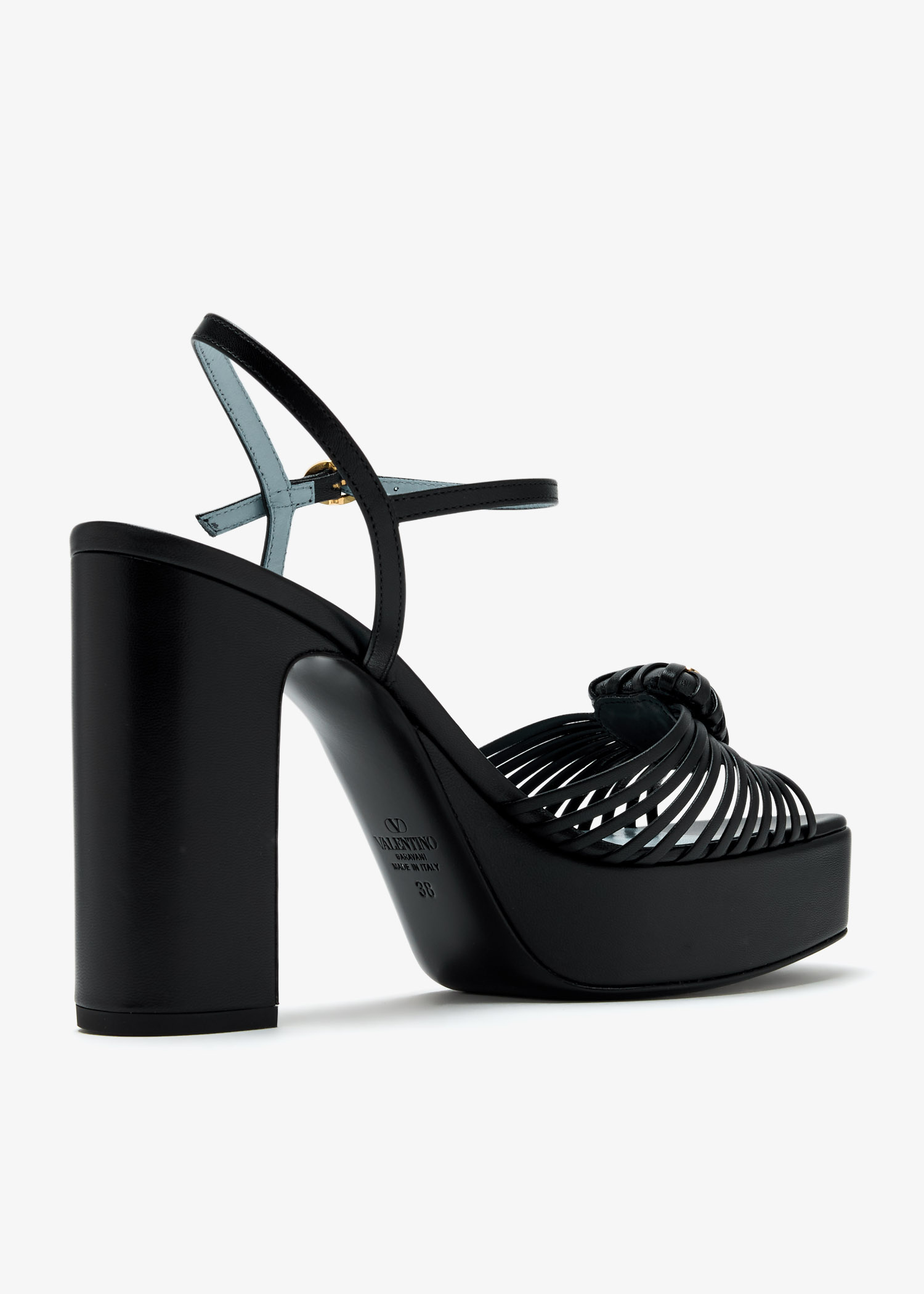 ◆VALENTINO GARAVANI 最新作◆ ロックスタッズパンプス/Black◆ ロックスタッズ ボウ スリングバックパンプス レザー X