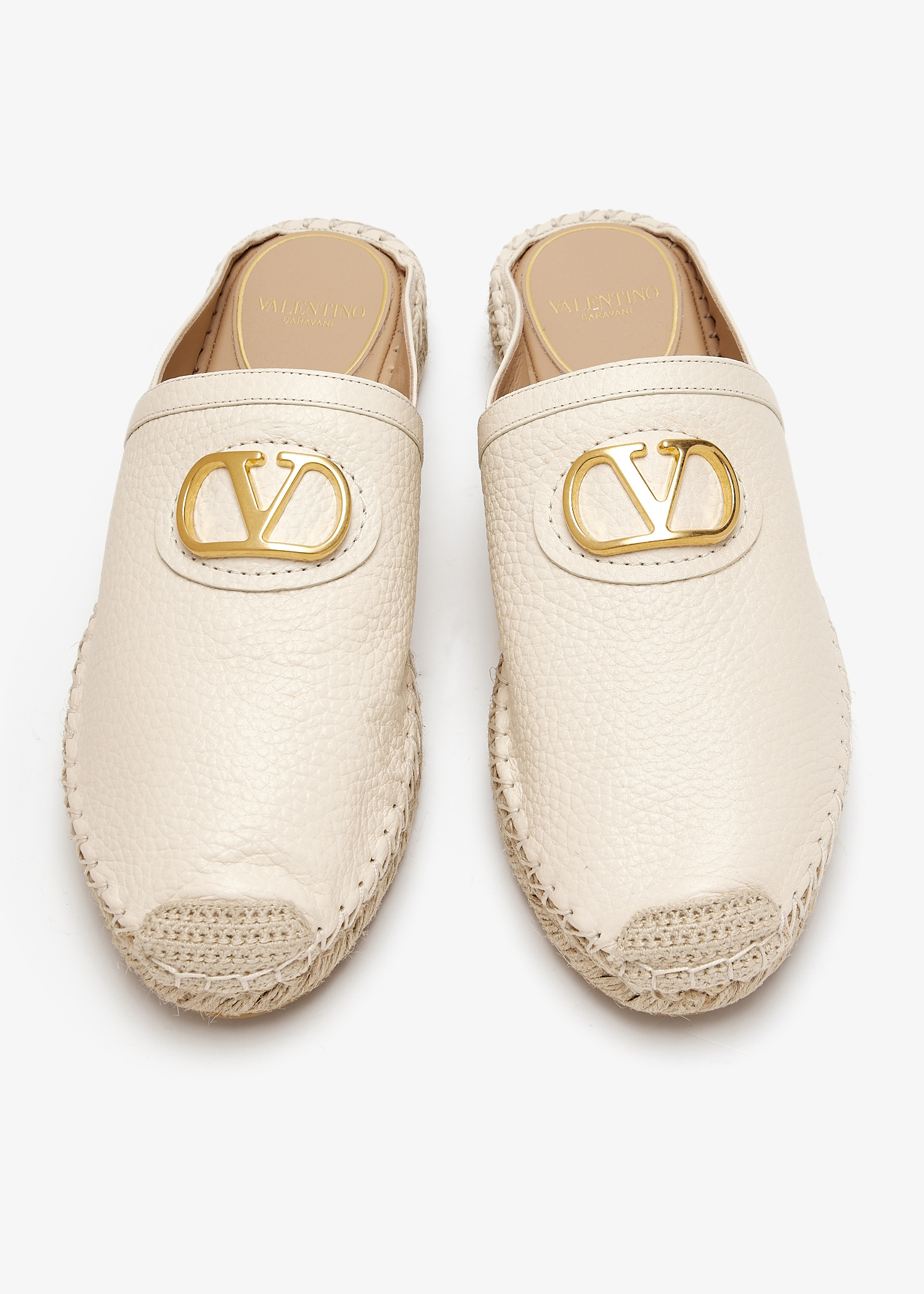 【VALENTINO】leather VLogo Signature espadrilles ホワイト White leather VLogo Signature espadrilles – G&B
