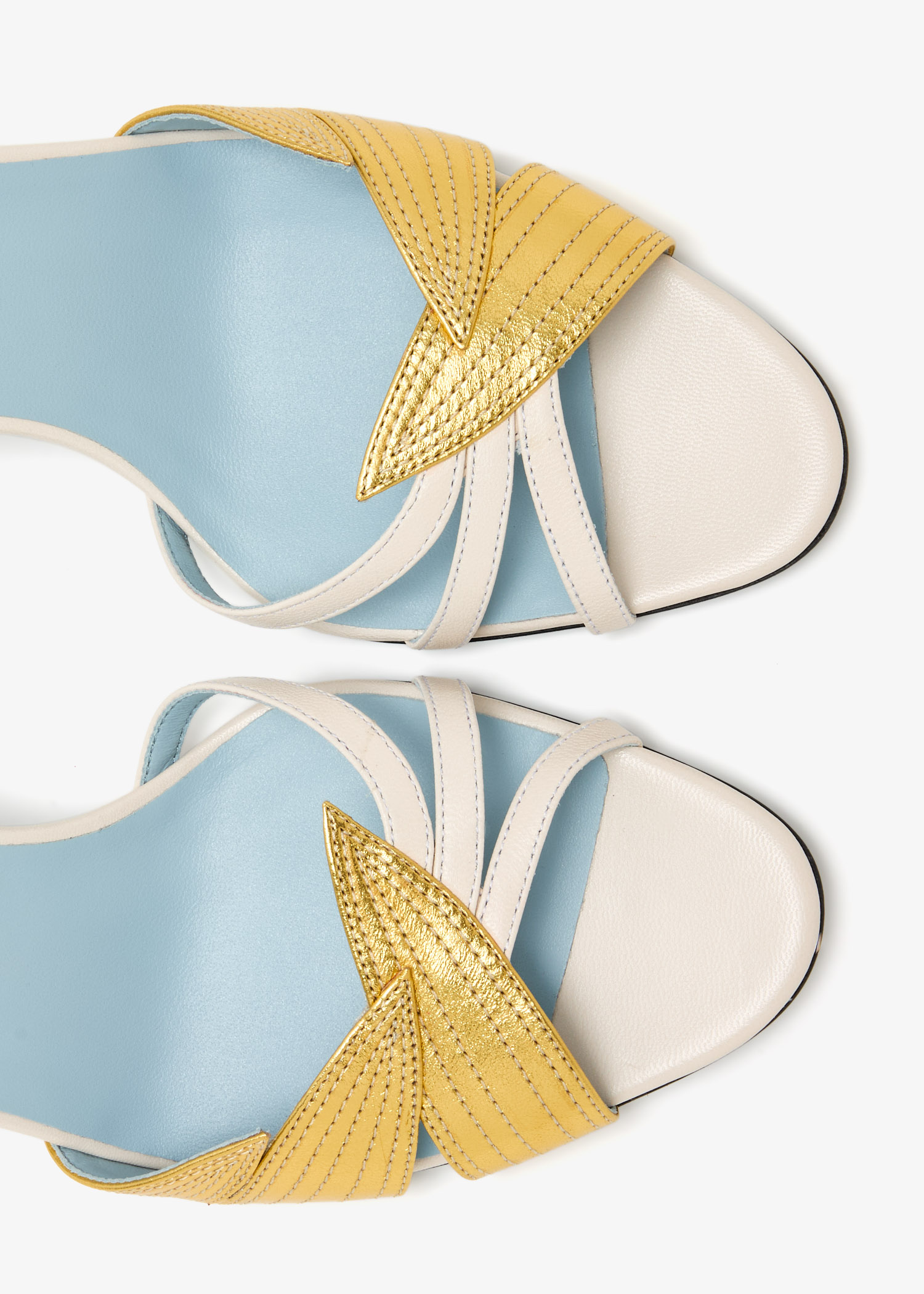 Valentino Garavani Foliefoliage sandals for Women - Metallic