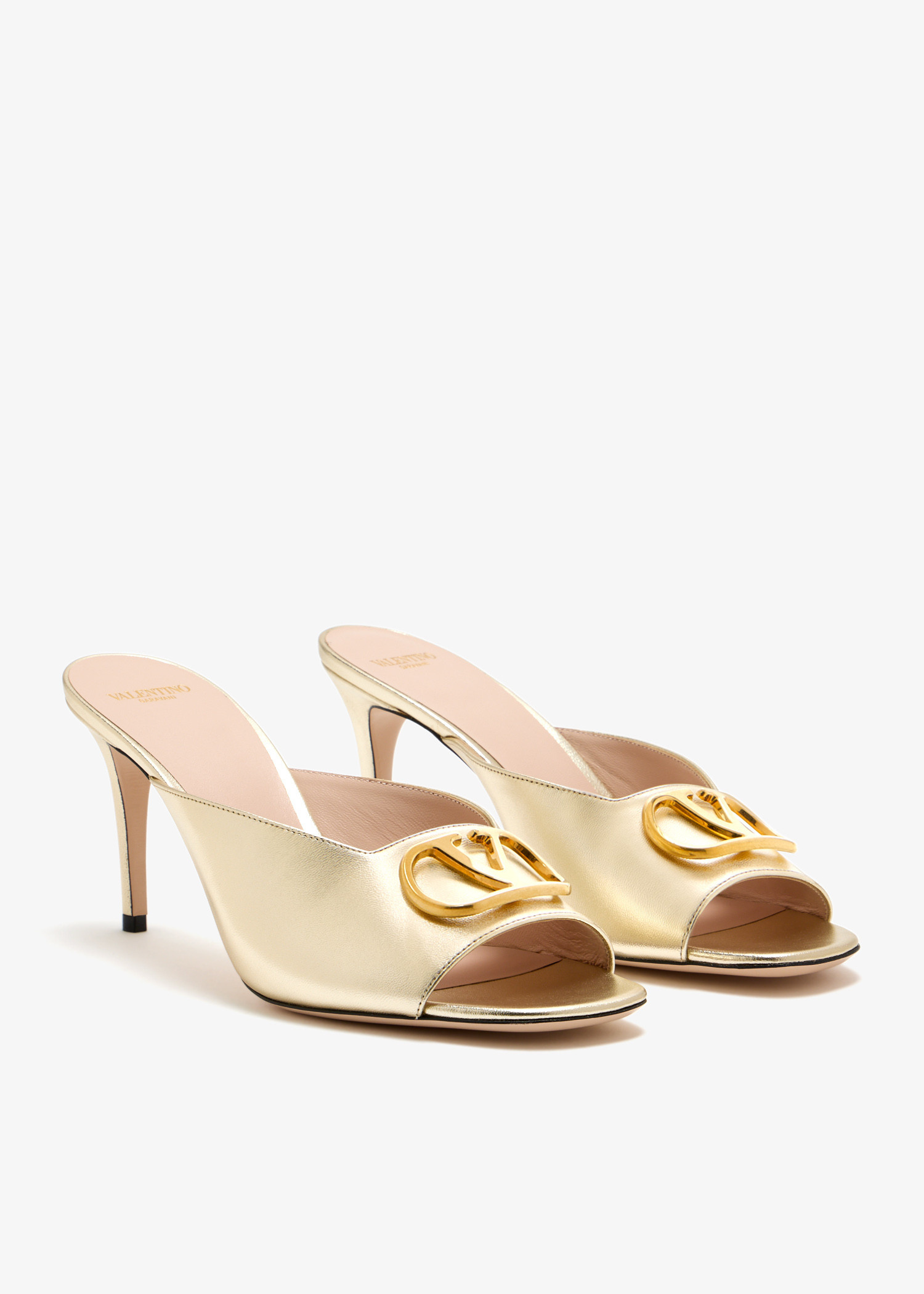 Valentino Garavani VLogo signature mules for Women - Gold in UAE