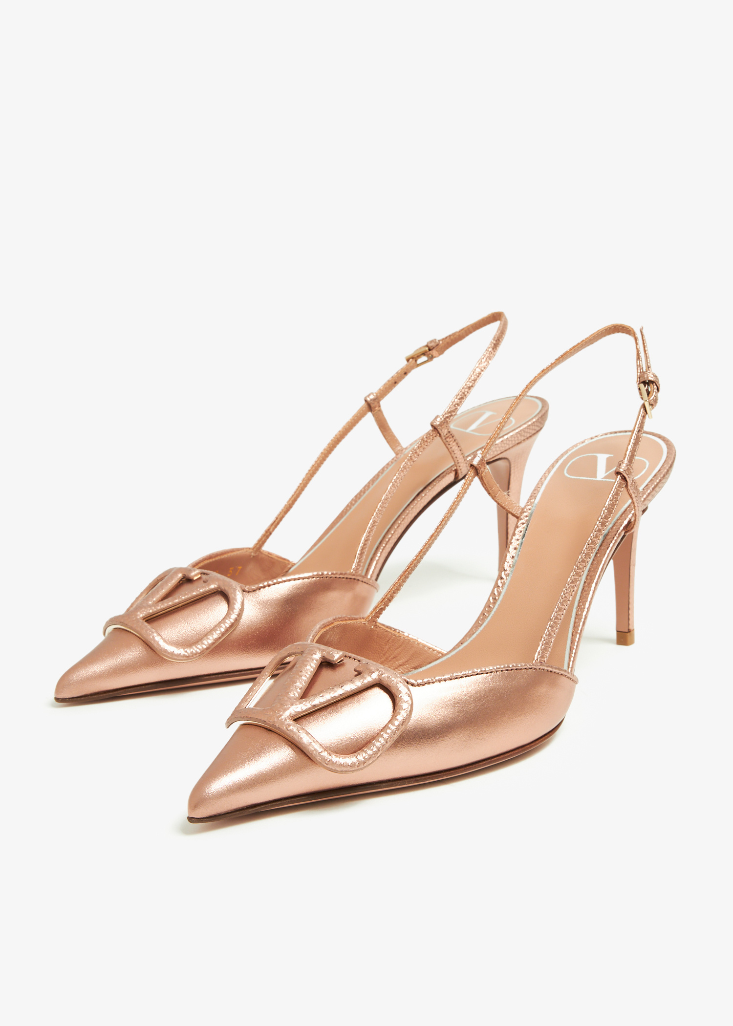 【VIP&関税込】 VALENTINO Garavani With Heel Valentino Garavani Slingbacks Size 39 IT