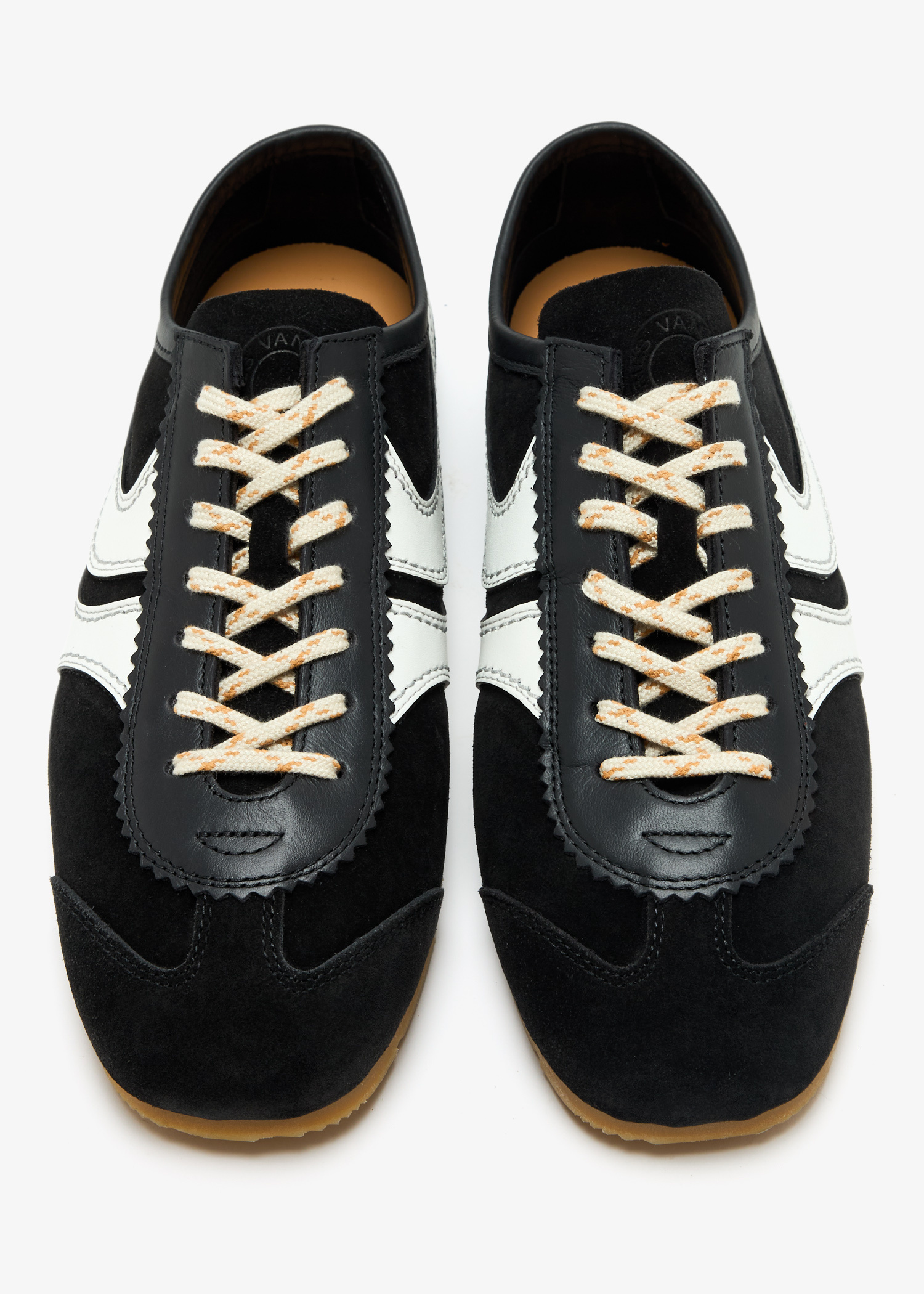 25SS◆Dries Van Noten◆スエードメッシュスニーカー ブラック Suede-trimmed mesh sneakers in black - Dries Van Noten