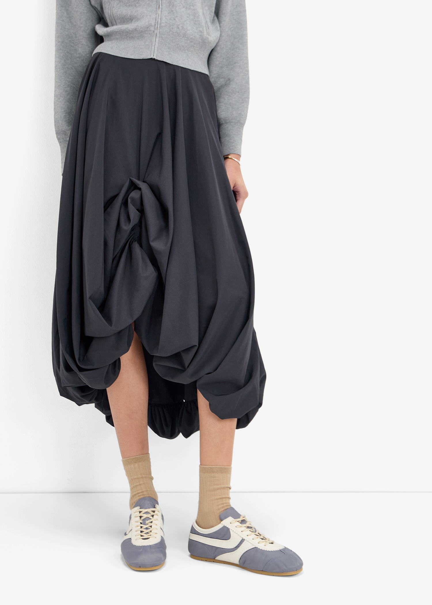 dries van noten19aw phoenix48 look1ネイビー Dries Van Noten Sonista Denim Pleated Skirt | Saks Fifth Avenue