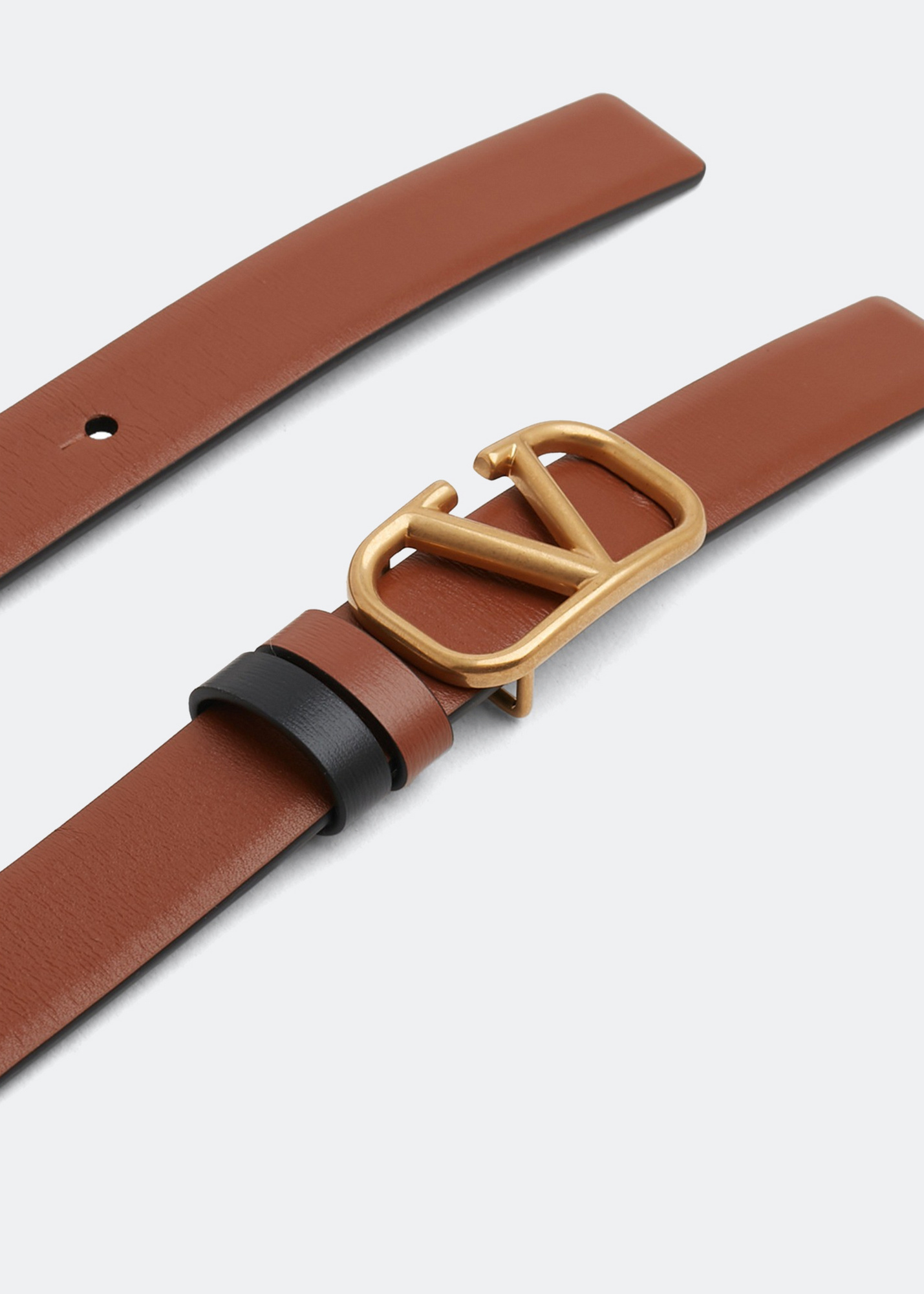 ベルト VALENTINO SS25 \"VLOGO SIGNATURE\" BELT (6W2T0SM7IYR 0NO) Vlogo Signature Belt In Shiny Calfskin 25 Mm for Man in
