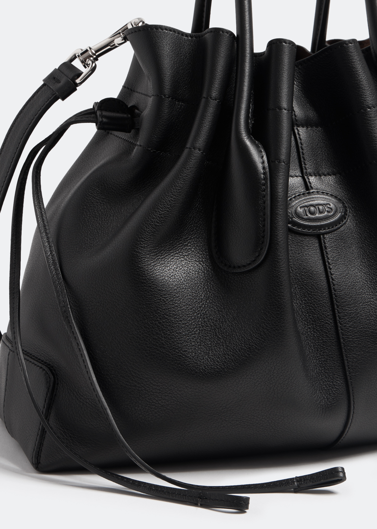 Tod's Di small drawstring bag for Women - Black in USA | Level Shoes