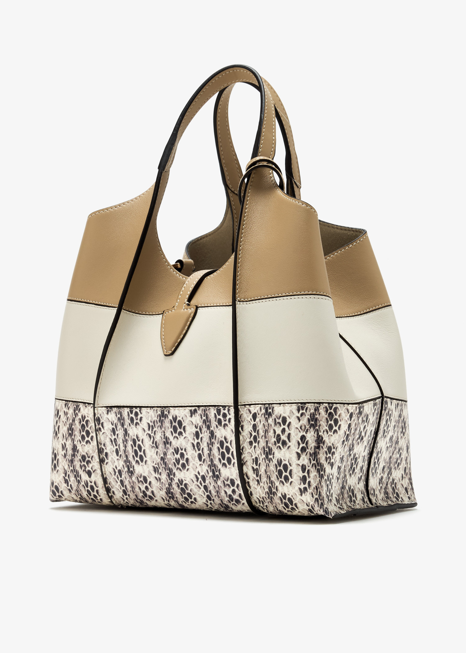 【関税＆送料込み】Tod'S Shopping Bag T Timeless Mini Woman BROWN T Timeless Shopping Bag in Leather Mini