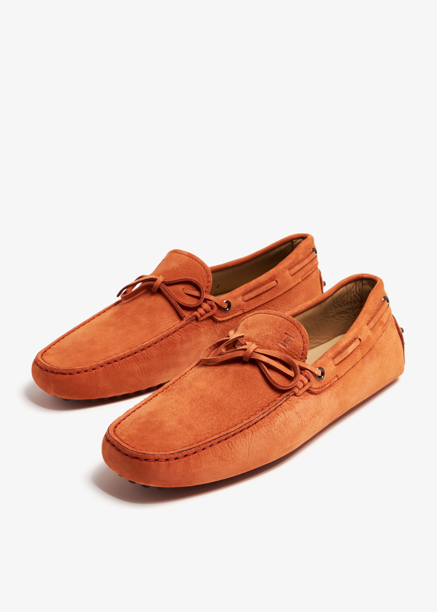 TOD\'s Gommino Driving Shoes w/ Woven Laces Gommino Suede driving Loafer - Beige | Viola Milano main image 4