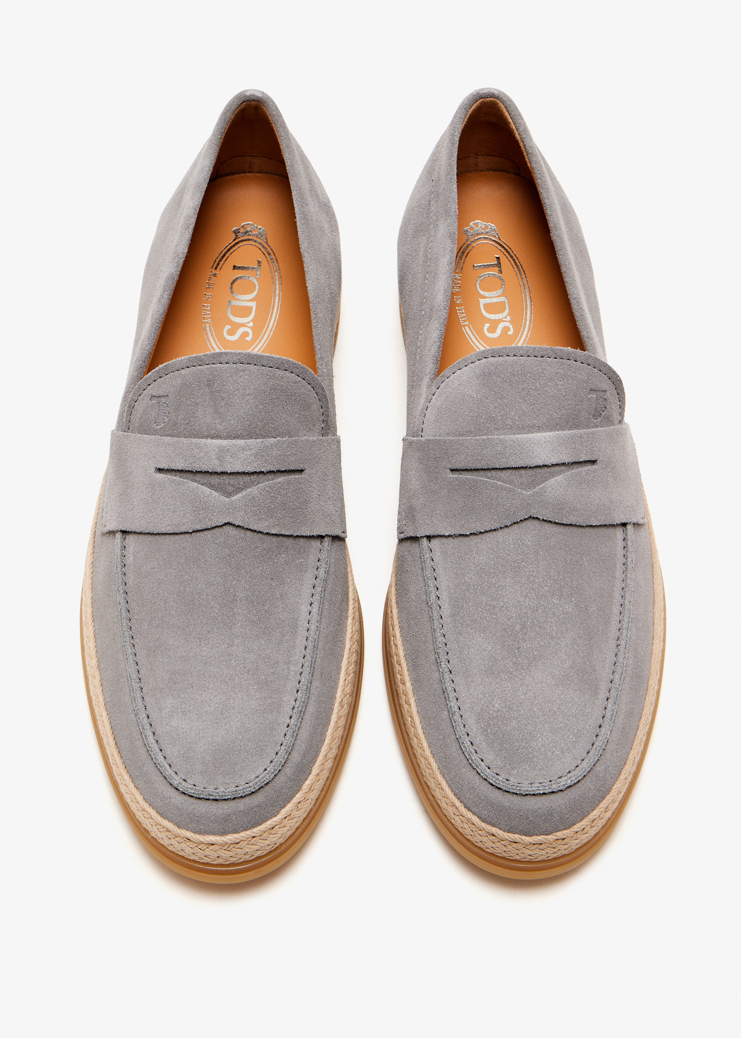 Tod's Suede loafers for Men - Grey in UAE | Level Shoes