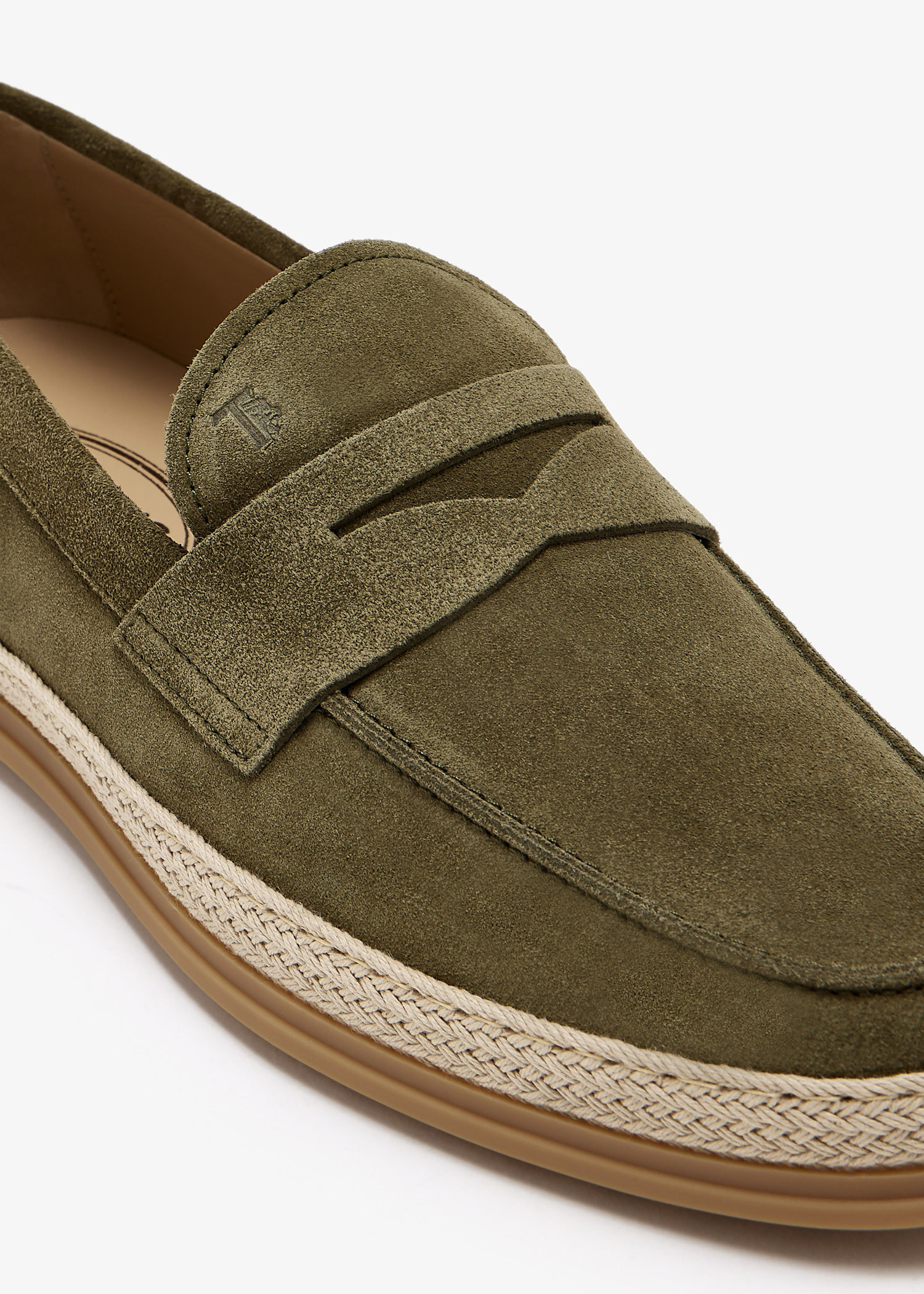 【関税＆送料込み】Tod'S Calf Suede Loafers In Khaki Man BROWN Loafers in Suede XXM0ZF0Q920RE07MCS800 | Tods