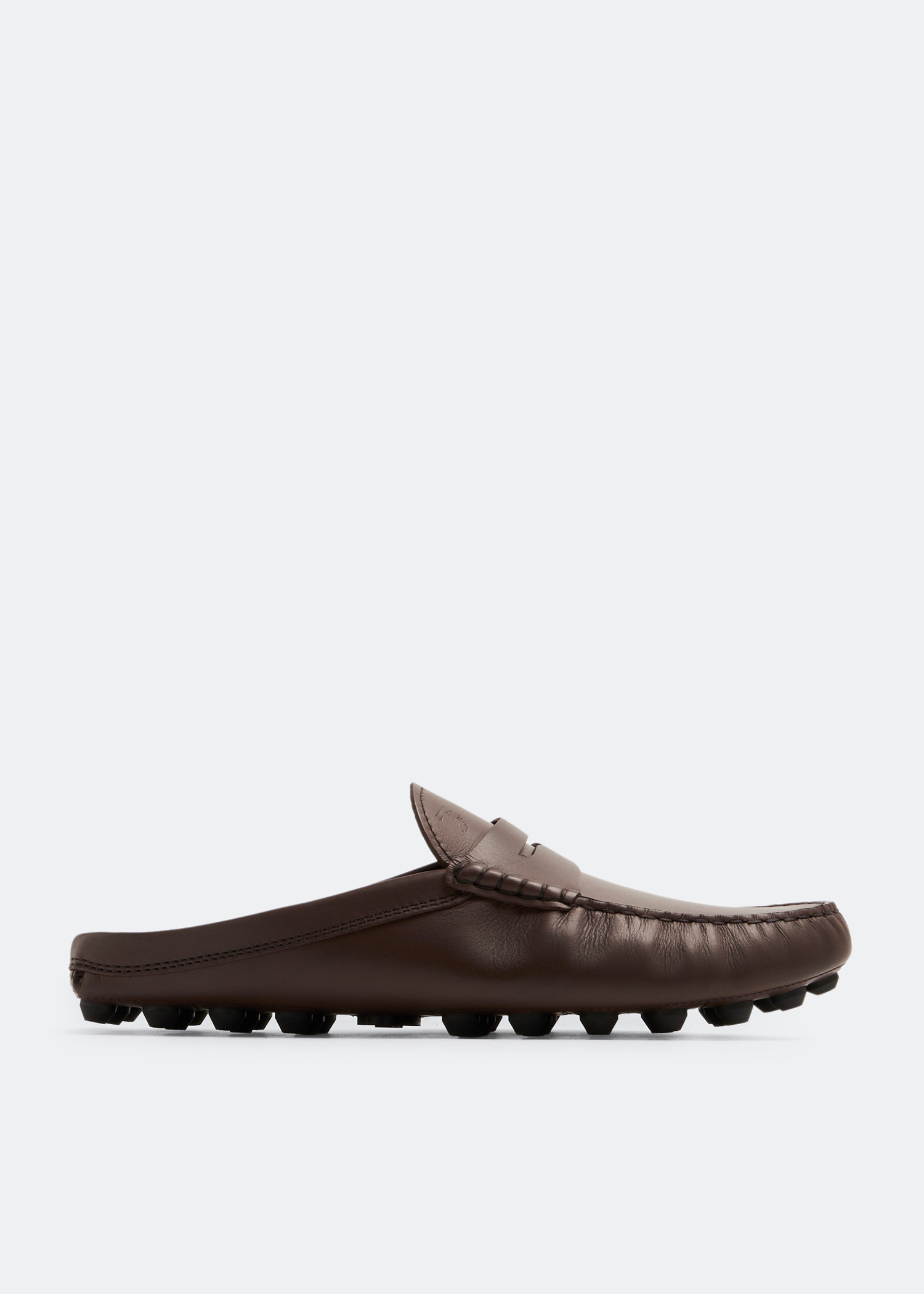Tod's Gommino bubble leather mules for Men - Brown in UAE