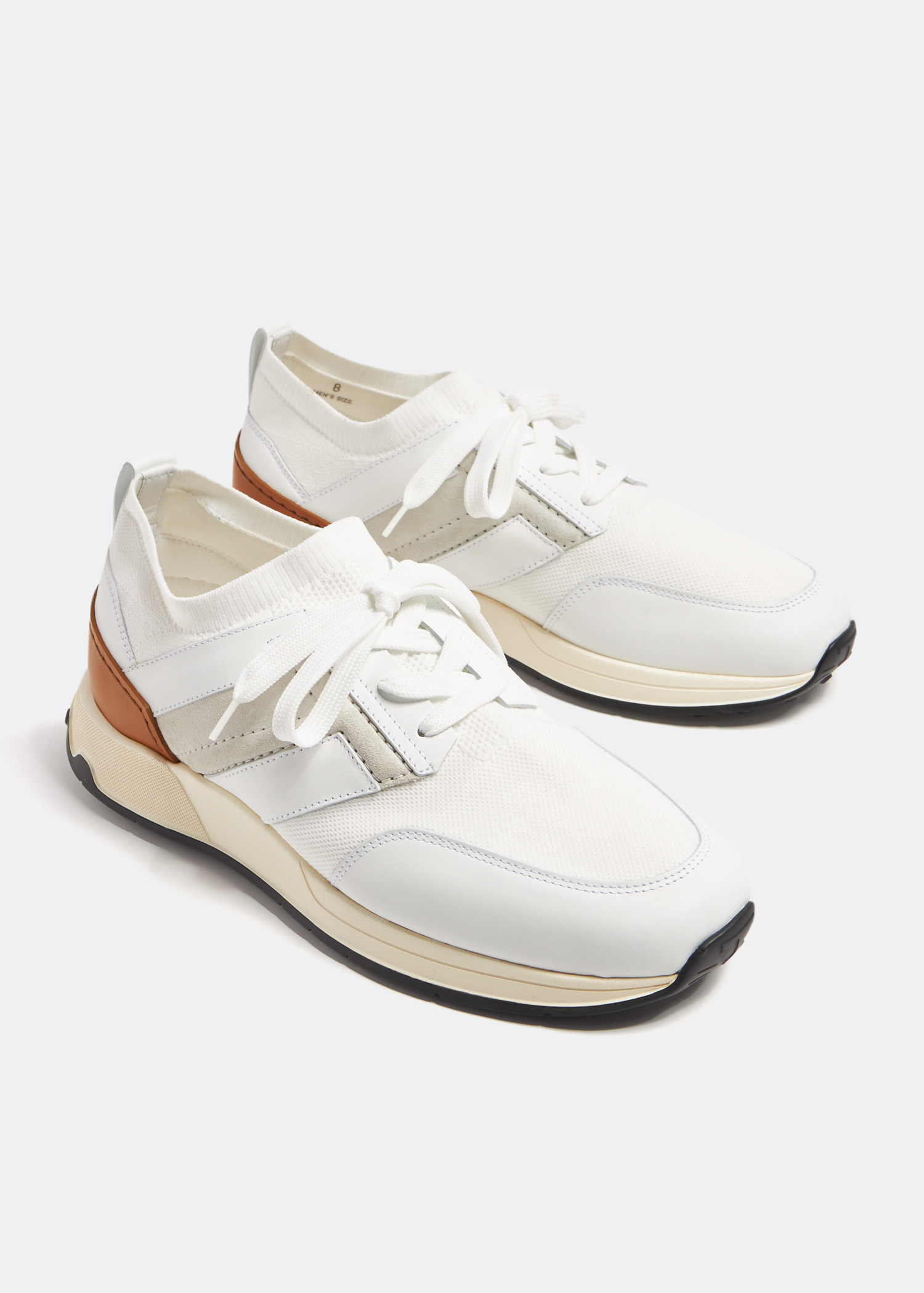 Tod's男士针织运动鞋- 白色阿联酋| Level Shoes