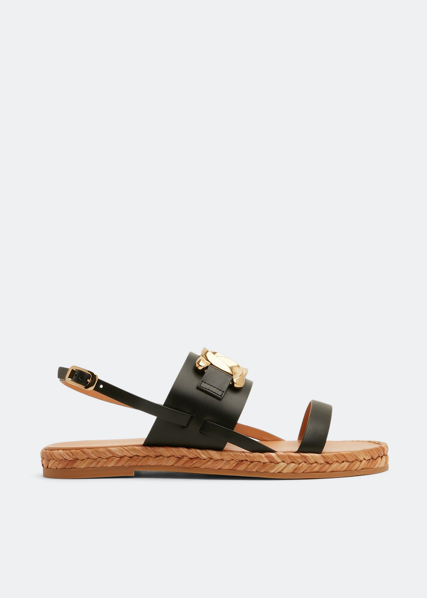 Tod's女式链条皮革凉鞋- 黑色在阿联酋| | Tod's Level Shoes