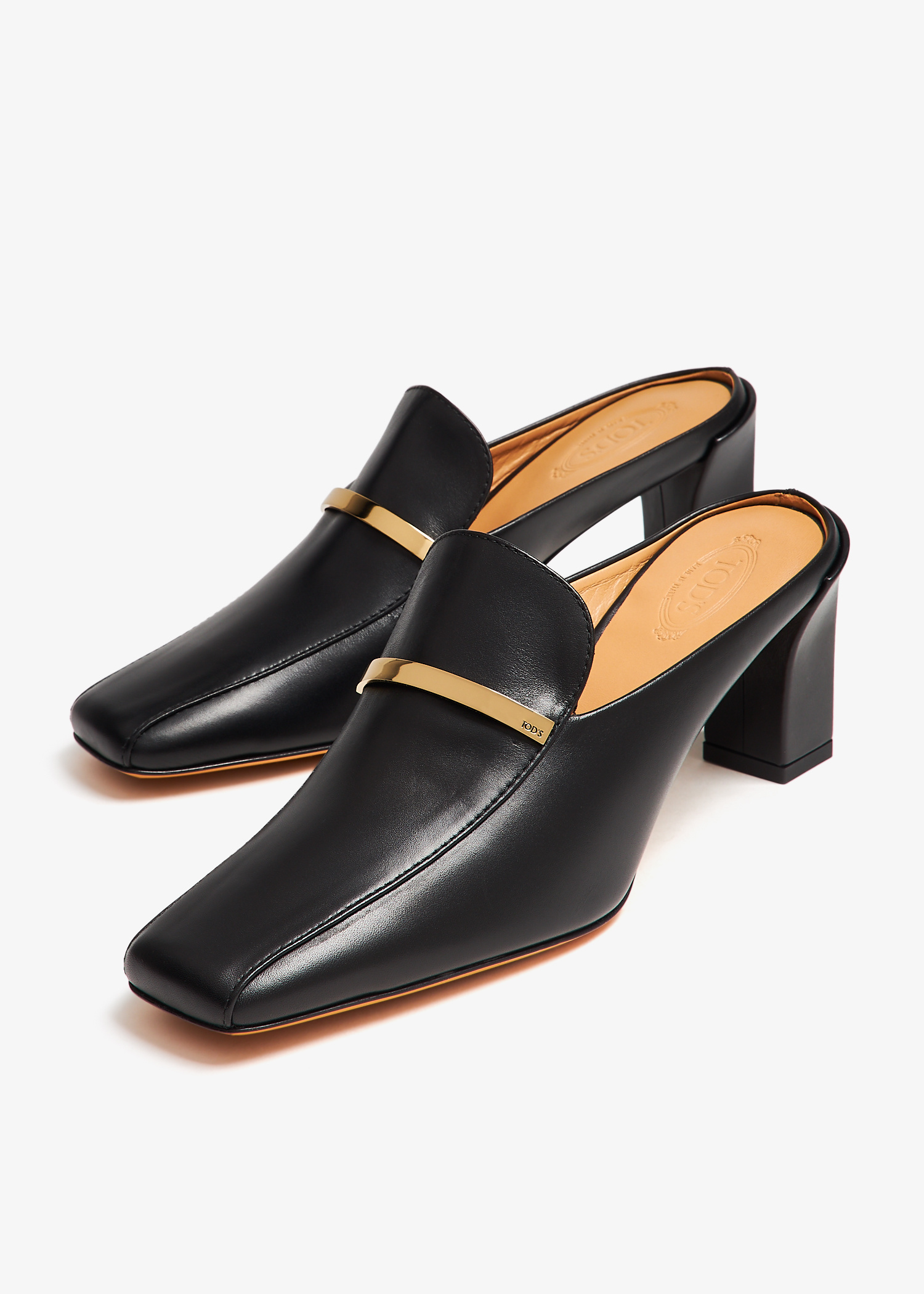 Tod's Leather mules for Women - Black in Qatar | Level Shoes