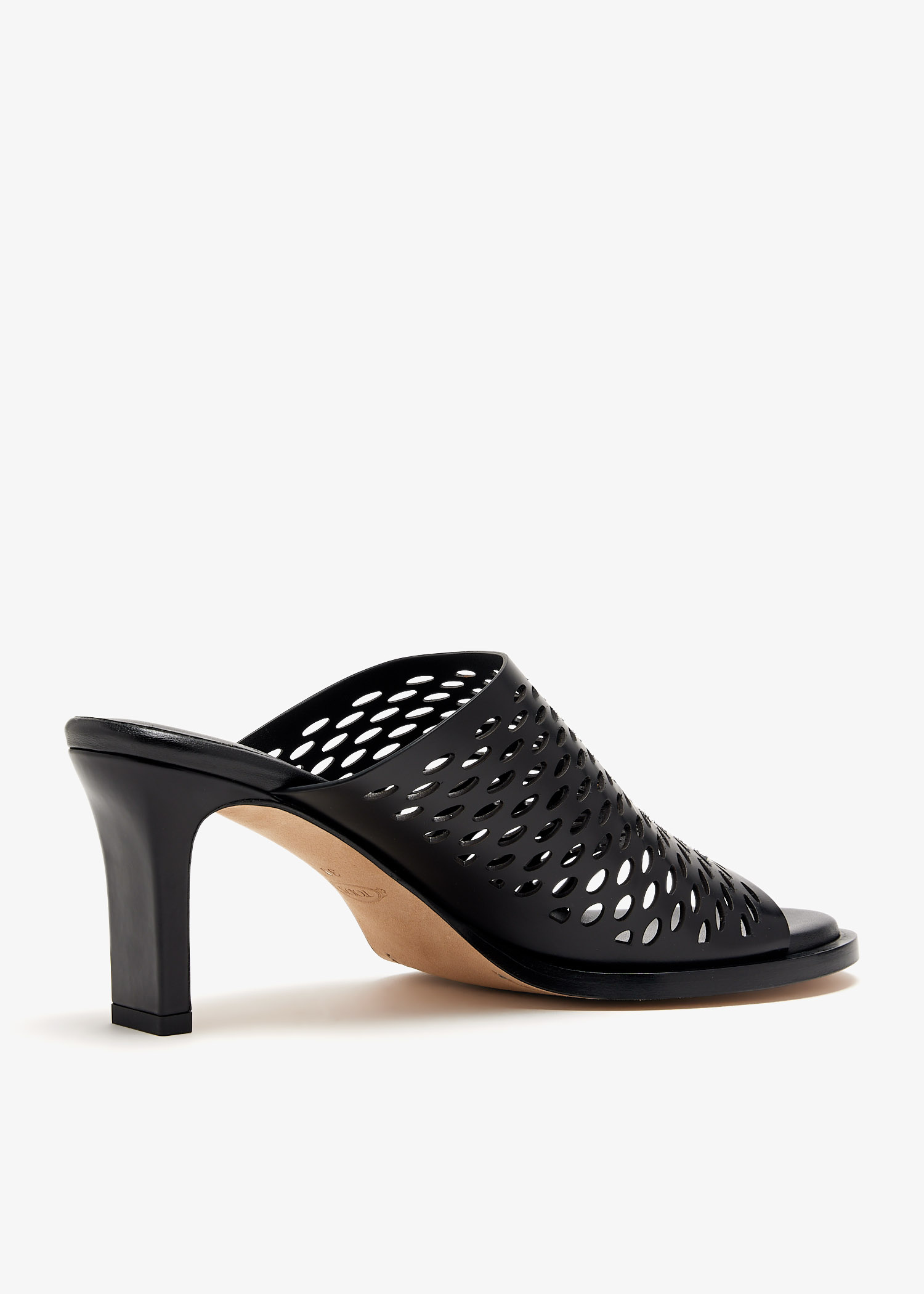 【関税＆送料込み】Tod'S Perforated Mules Shoes Tod's Leather mules for Women - Black in UAE | Level Shoes