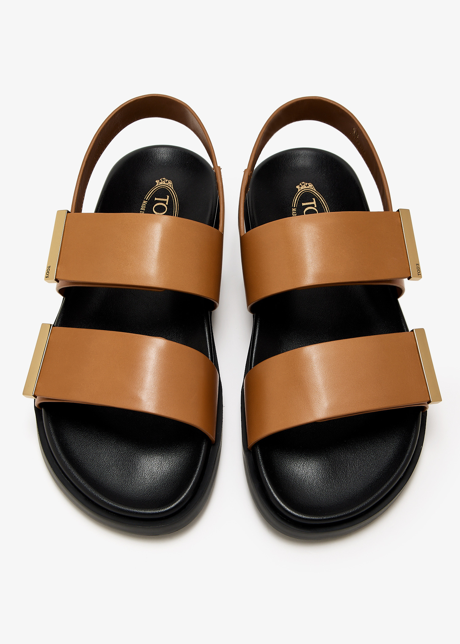 Tod's Leather sandals for Women - Brown in UAE | Level Shoes