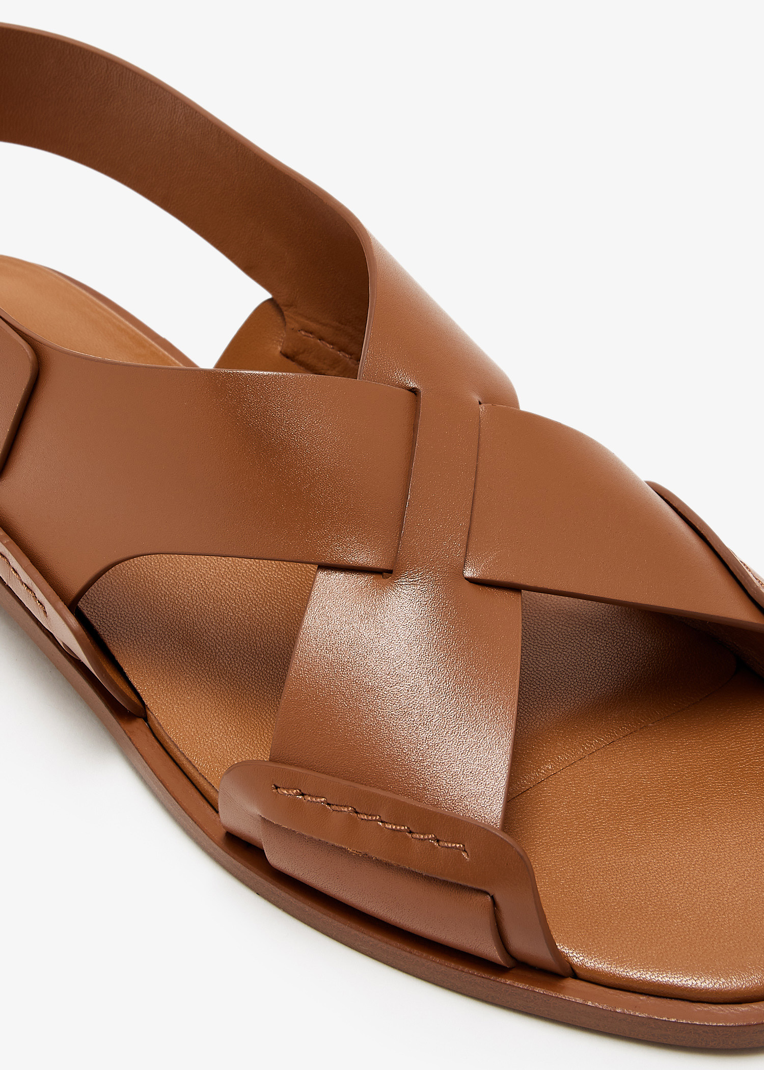 Tod's Leather sandals for Women - Brown in UAE | Level Shoes