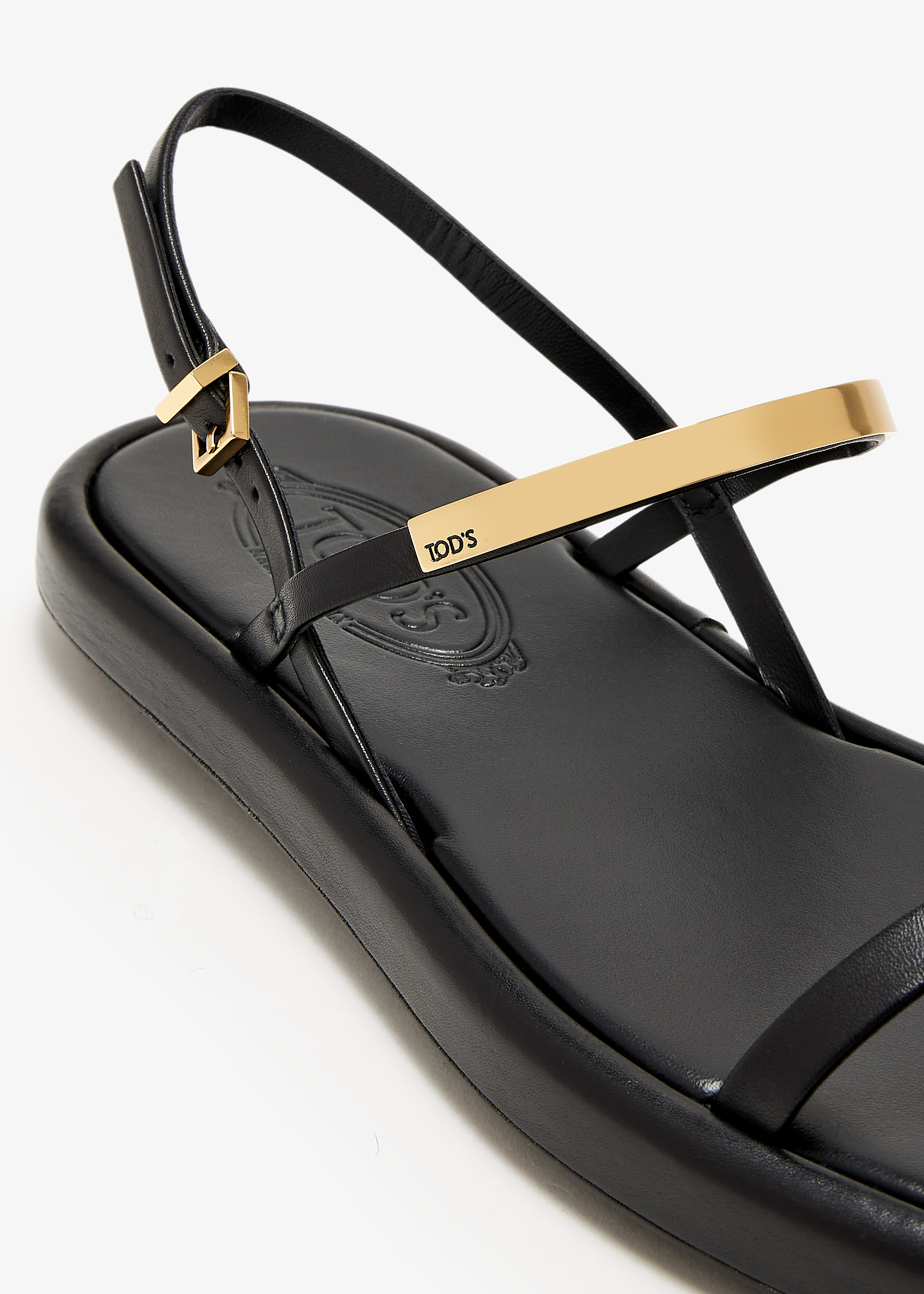 トゥデイフル Leather Belt Sandals black 38 SS BELT SANDALS (GLOXI CUT SOLE) #BLACK [FTC2212008] _ foot