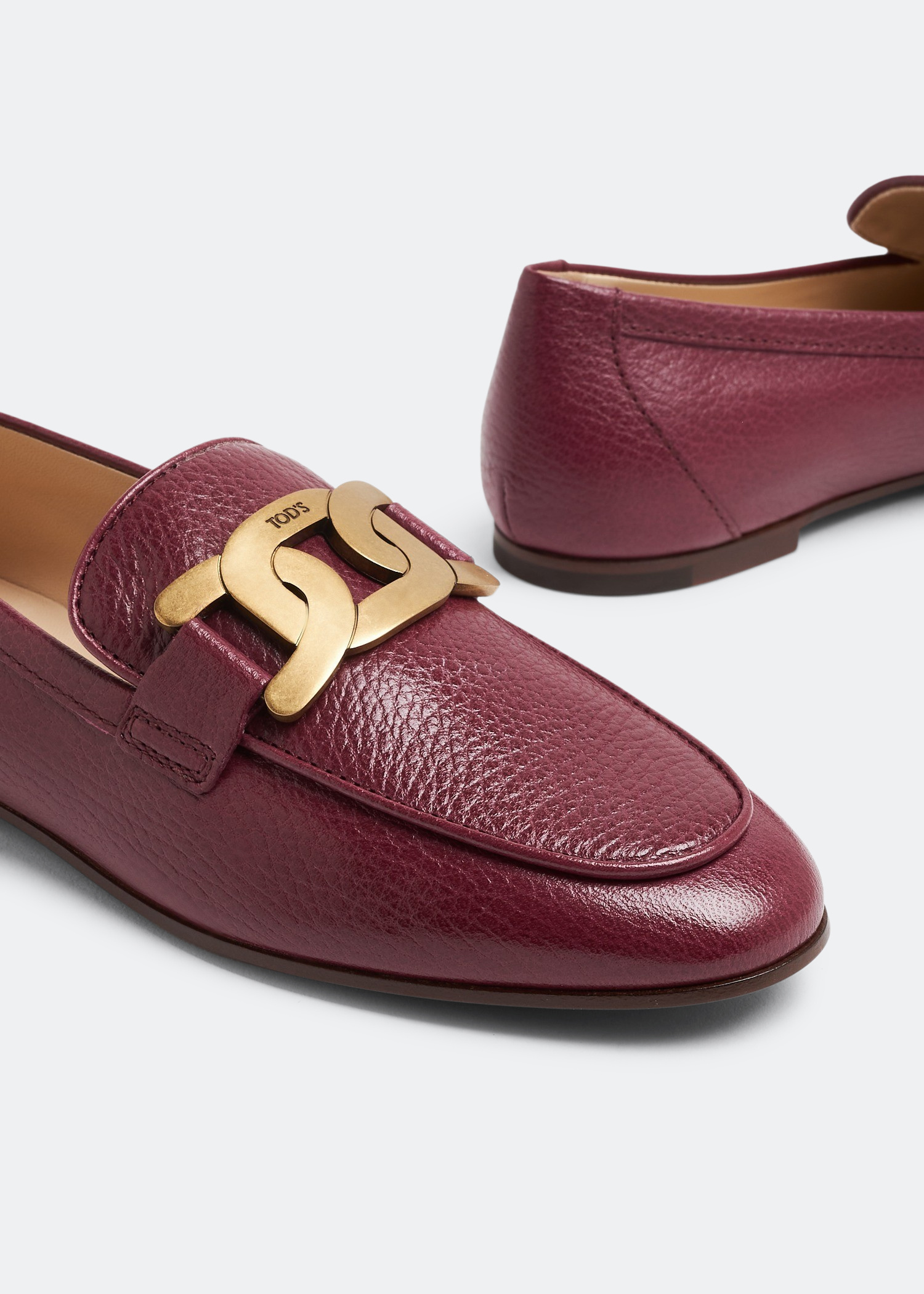 Tod's Kate leather loafers for Women - Burgundy in UAE
