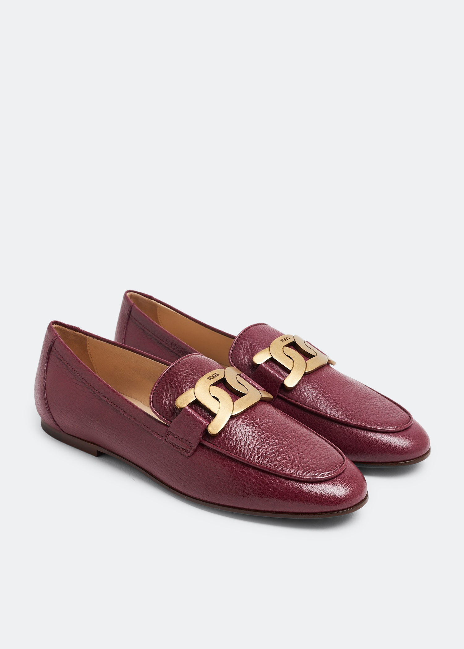 Tod's Kate leather loafers for Women - Burgundy in UAE