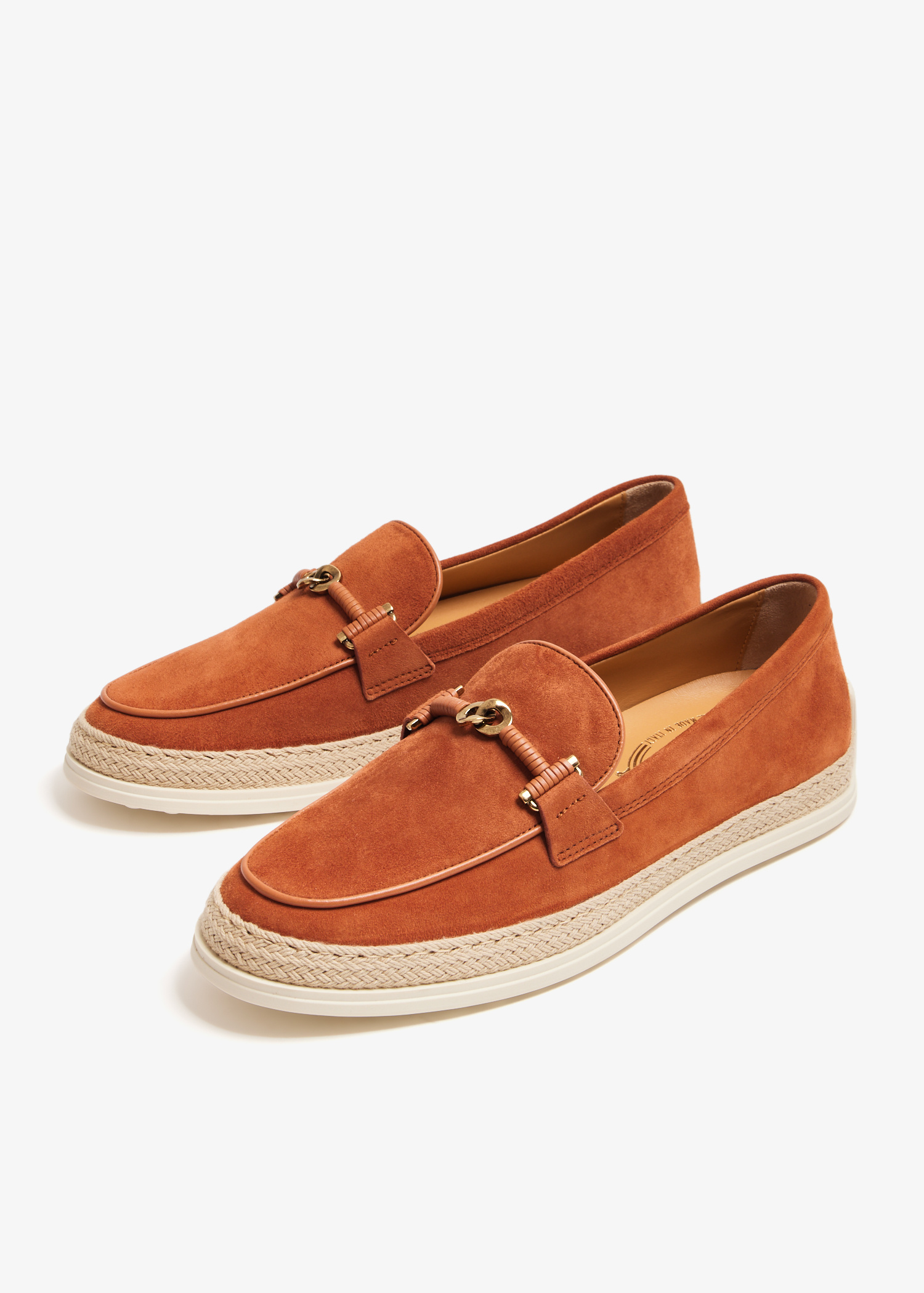 Tod's Suede loafers for Women - Orange in Qatar | Level Shoes
