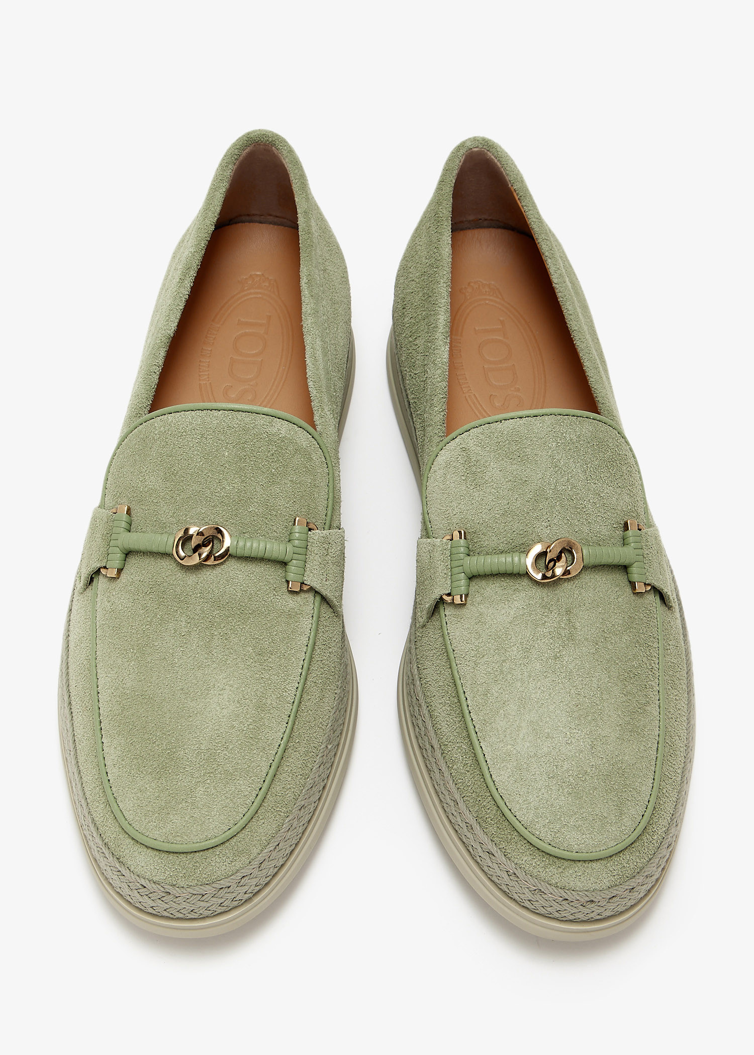 24AW new/TOD'S ケイト装飾ベルベットローファー Loafer Green Unisex GREEN Loafers in Leather Y5U86K0HL90BR045V200 | Tods