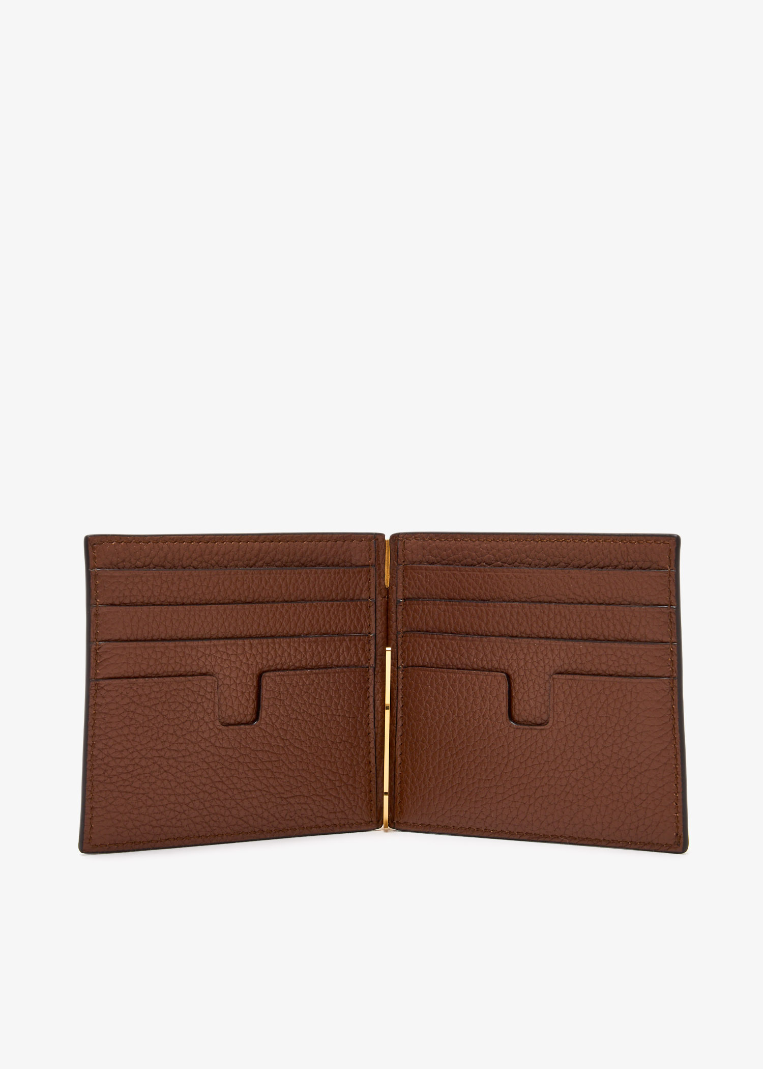 Tom Ford Leather money clip wallet for Men - Brown in UAE | Level