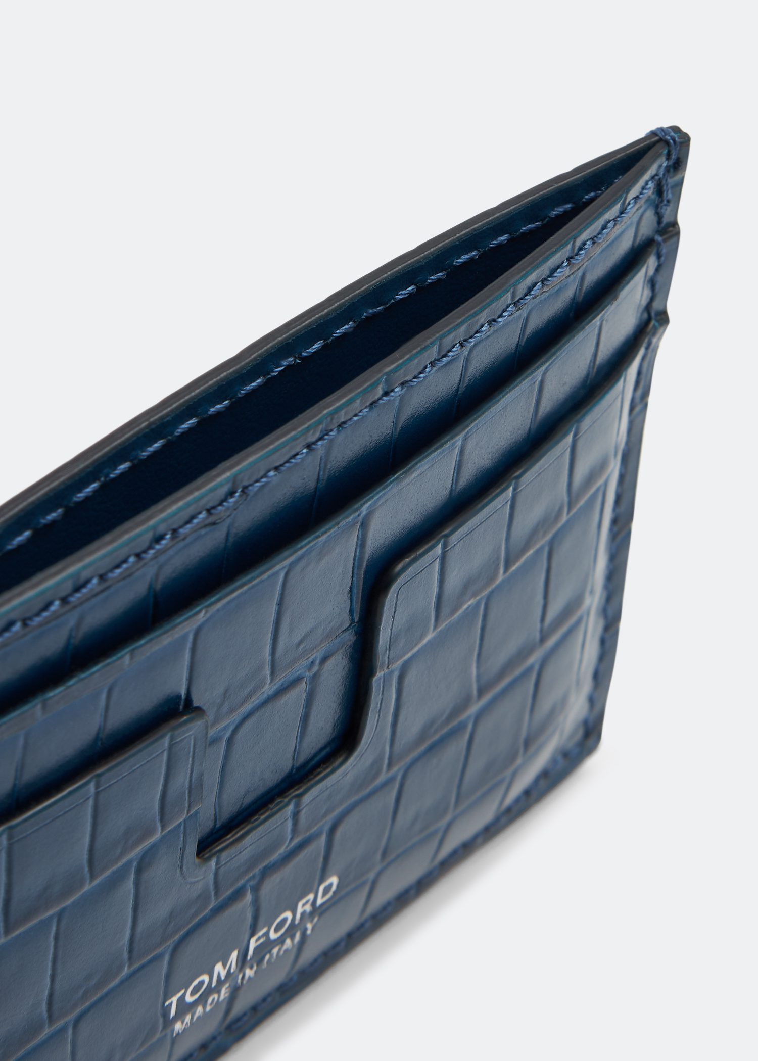 Tom Ford Leather card case for Men - Blue in USA | Level Shoes