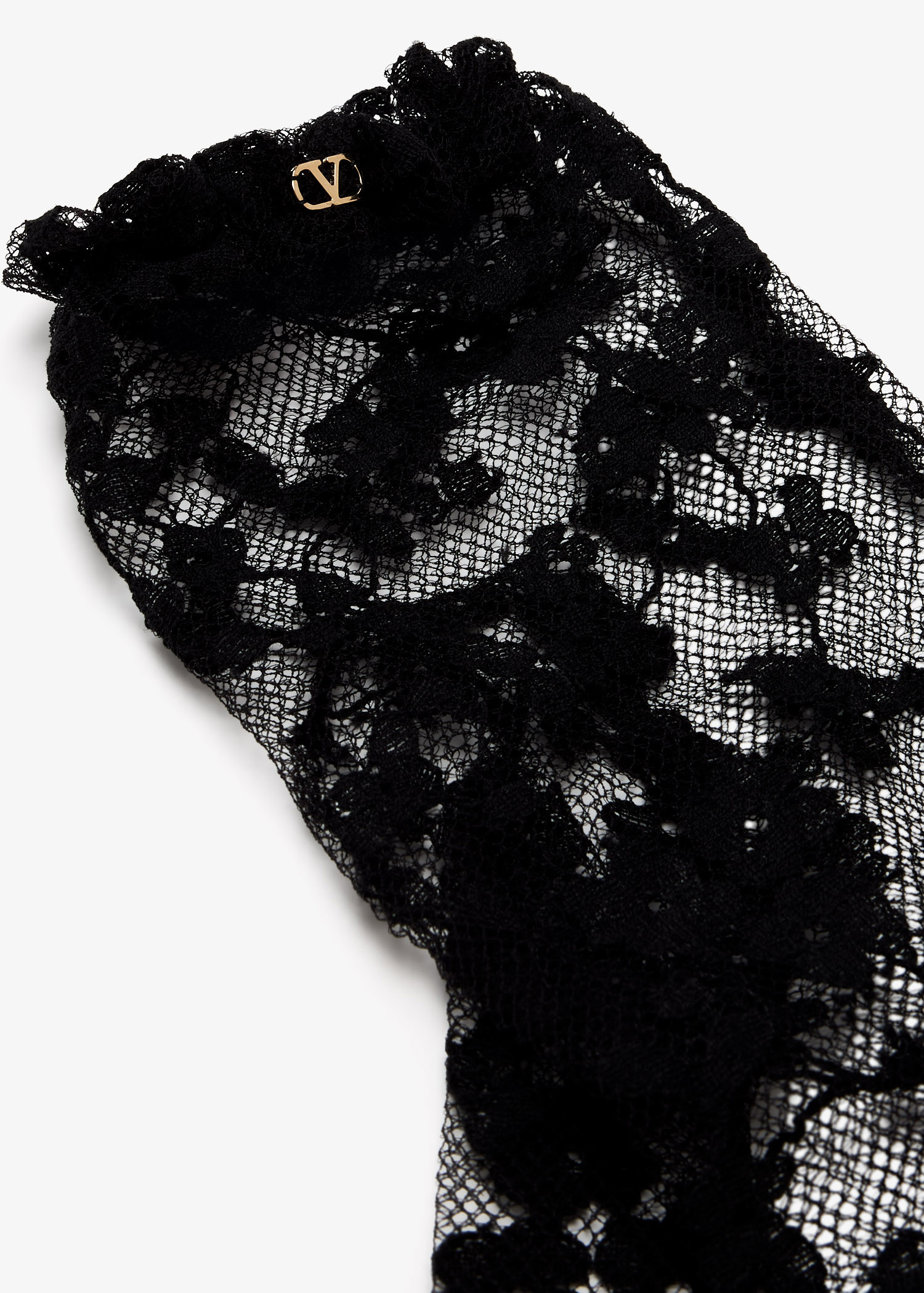 手袋 VALENTINO SS25 Black mesh VLogo golves (6W2GD00FSMV N06) Valentino Garavani Black Mesh Gloves | italist