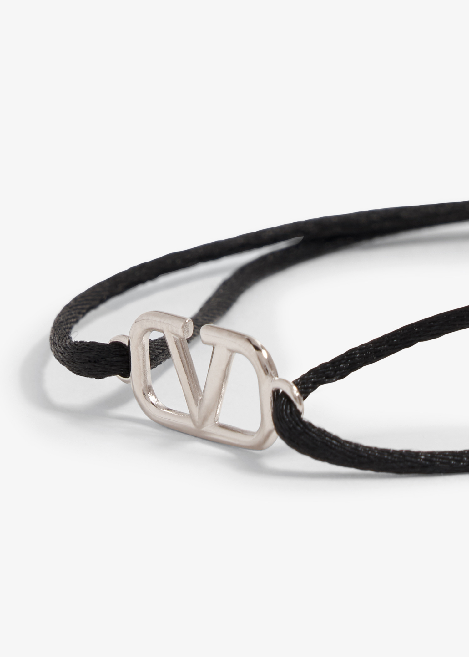 Valentino Garavani VLogo Signature bracelet for Men - Black in USA