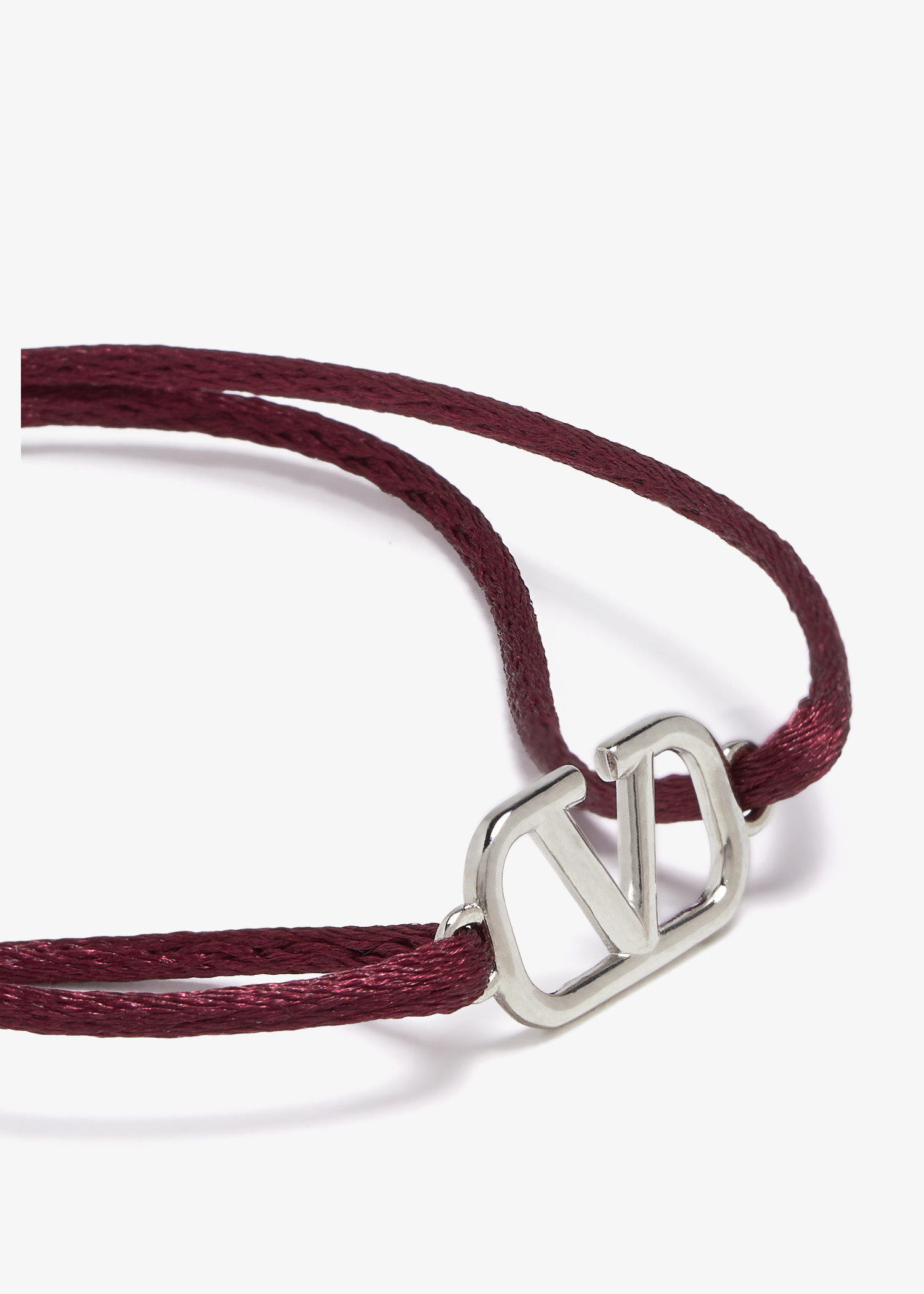 VIP【送料関税込】VALENTINO GARAVANI COEUR  BRACELET Valentino Garavani VLogo Signature bracelet for Men - Black