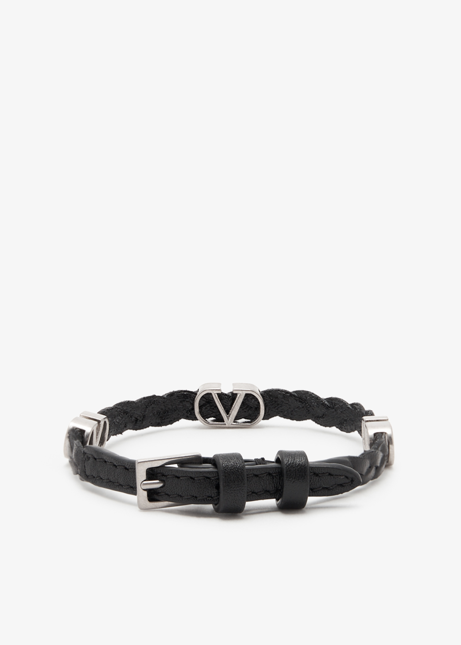 【関税＆送料込み】Valentino Garavani Vlogo Signature Brace Valentino Garavani VLogo Signature bracelet for Men - Black