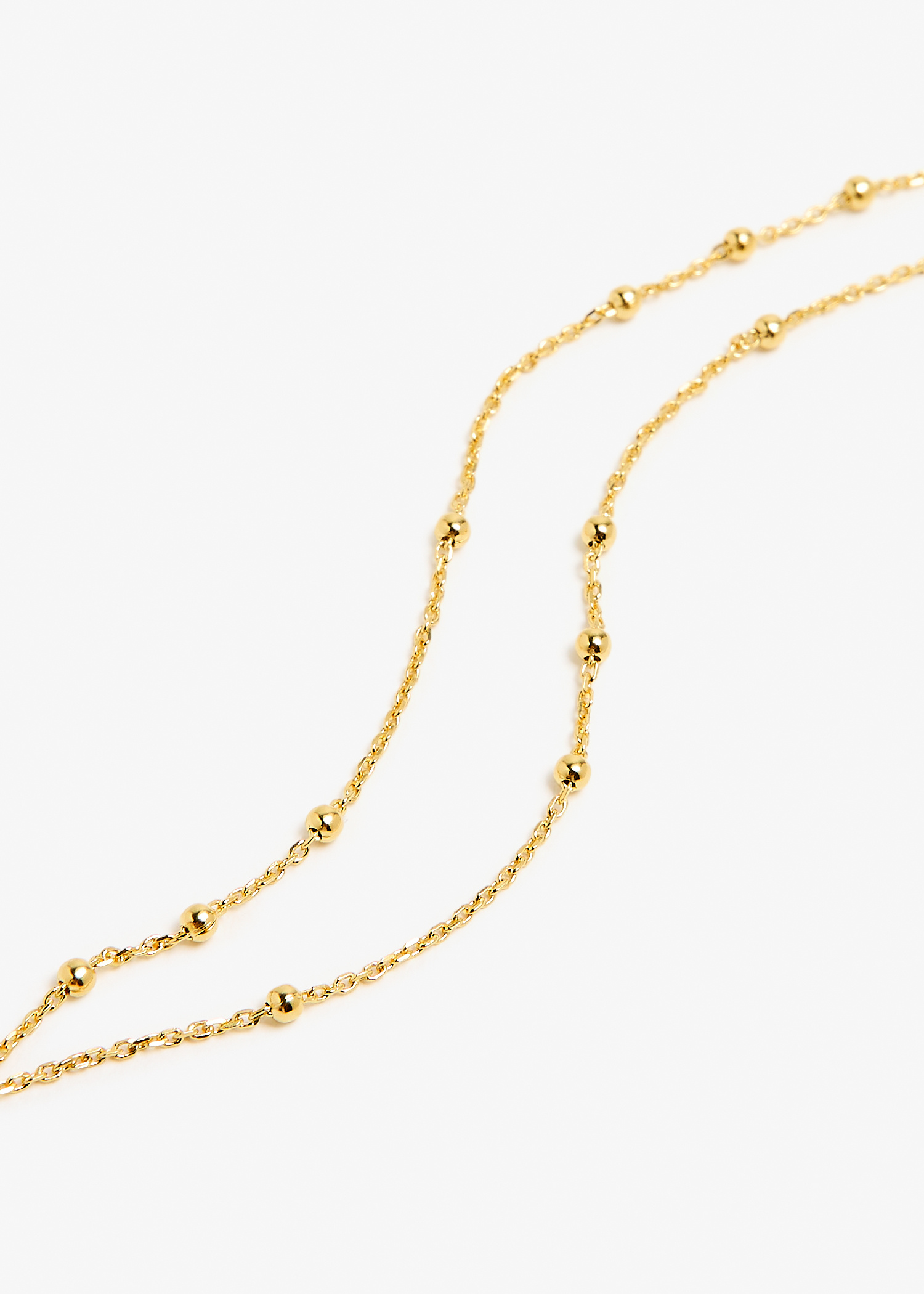Missoma Double chain bracelet for Women - Gold in UAE | Level Shoes