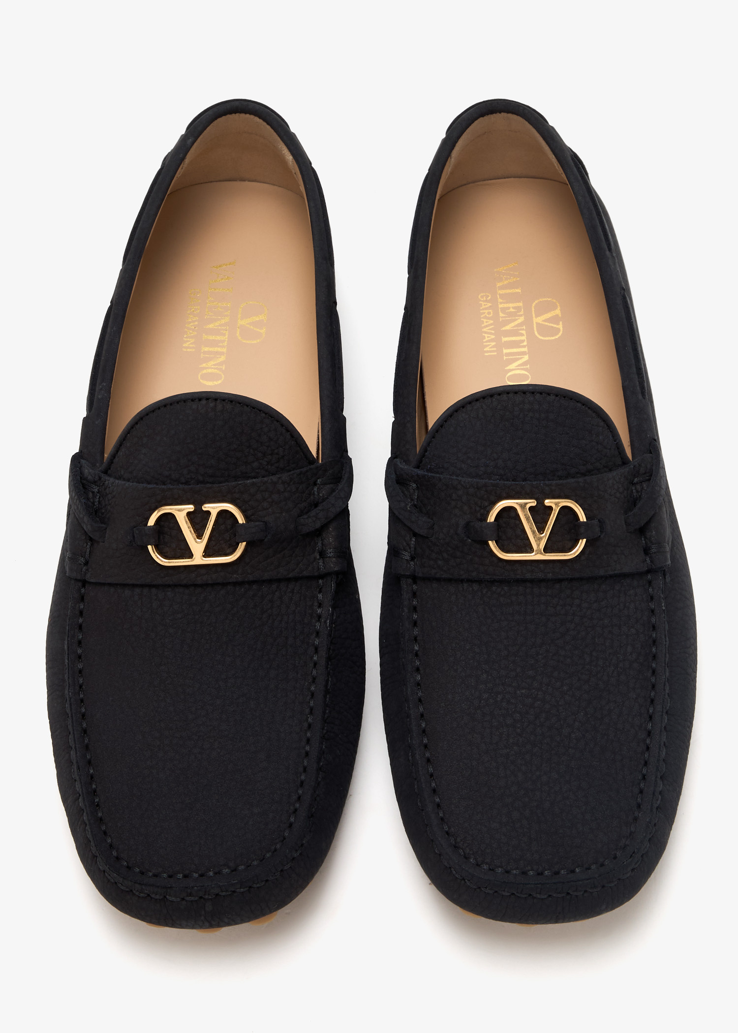【関税込み】VALENTINO GARAVANI 'DRIVER FASTAWAY' LOAFERS Driver Fastaway Loafer In Deerskin Suede for Man in Bark