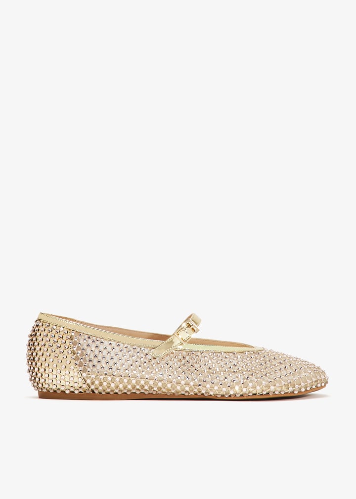 Le Silla Gilda ballerinas for Women - Gold in Qatar | Level