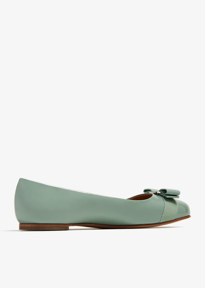 Ferragamo Varina ballet flats for Women Green in KSA Level Shoes