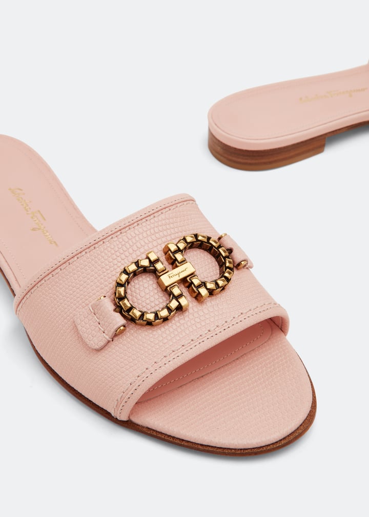 Ferragamo Gancini sandals for Women - Pink in UAE | Level Shoes