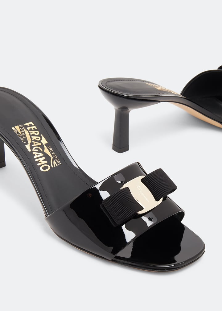 Ferragamo Vara bow slide sandals for Women - Black in UAE