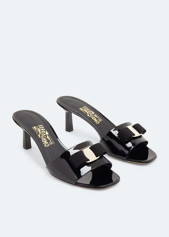 Ferragamo Vara bow slide sandals for Women - Black in UAE