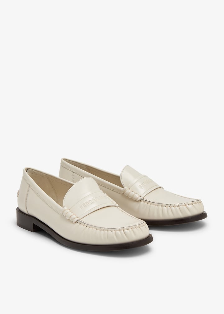 Ferragamo Irina loafers for Women - White in UAE | Level Shoes